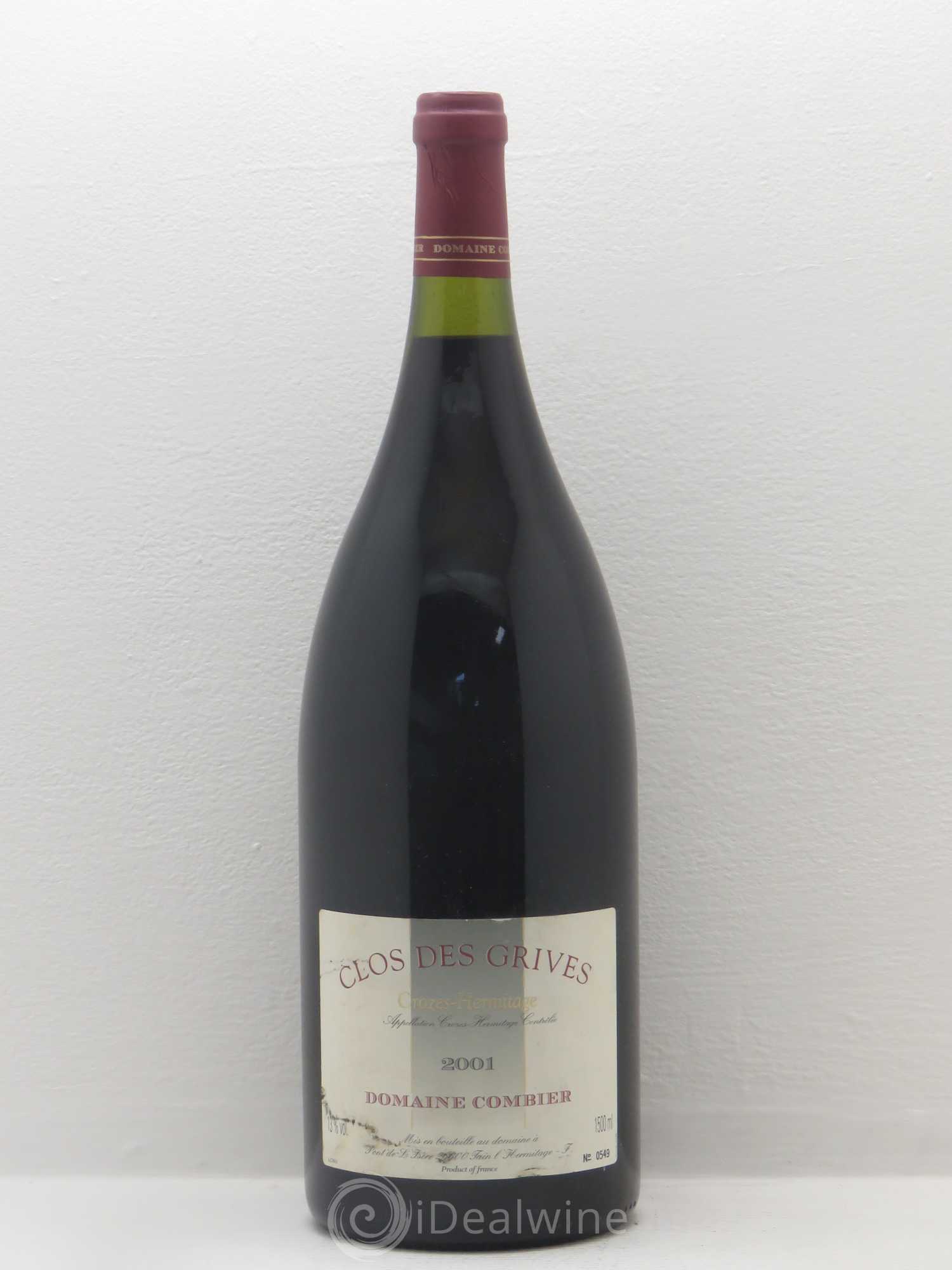 Crozes-Hermitage Clos des Grives Combier 2001 - Lot de 1 magnum - 0