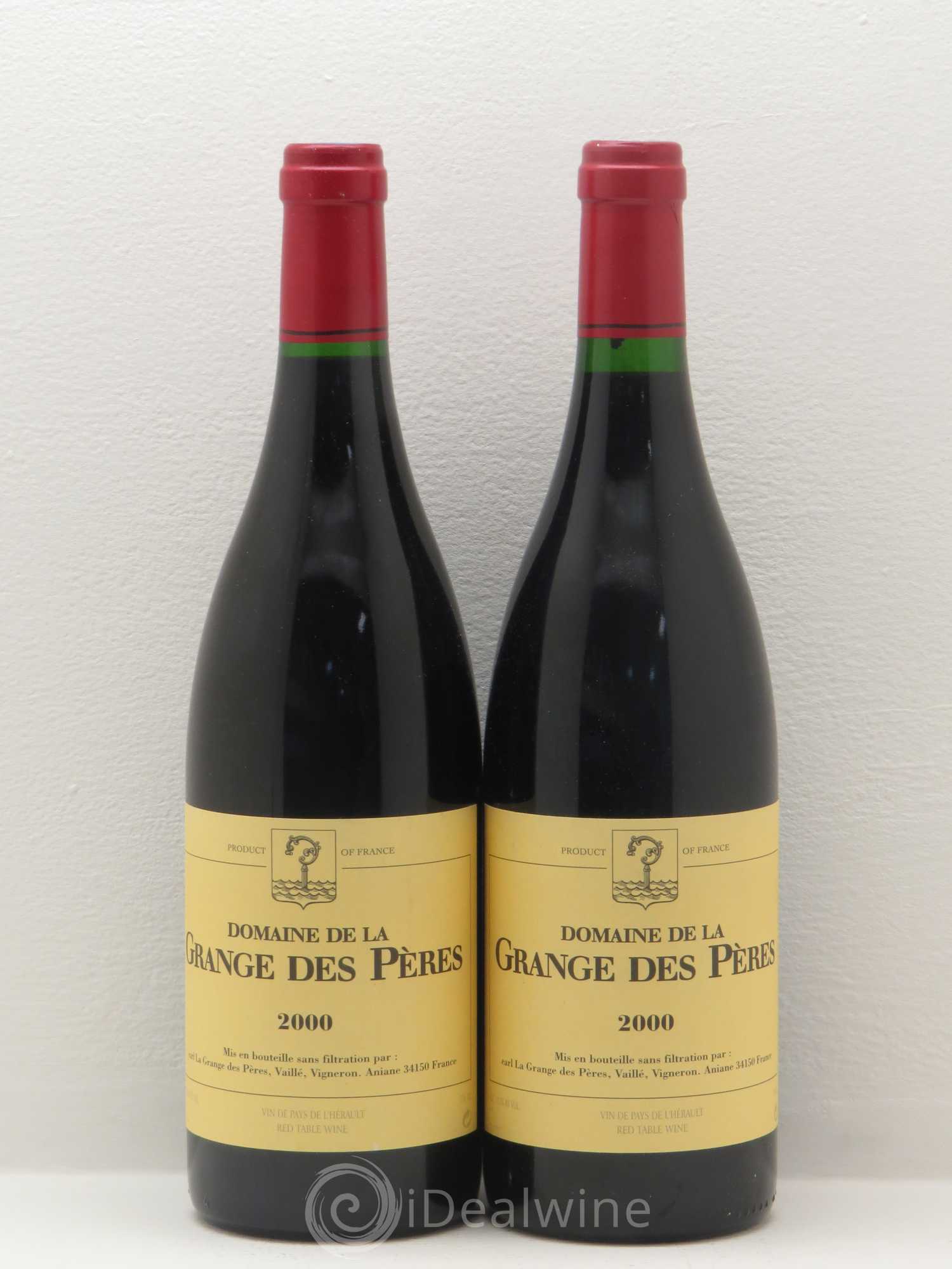 Pays d'Hérault Grange des Pères Laurent Vaillé 2000 - Lot de 2 bouteilles - 0