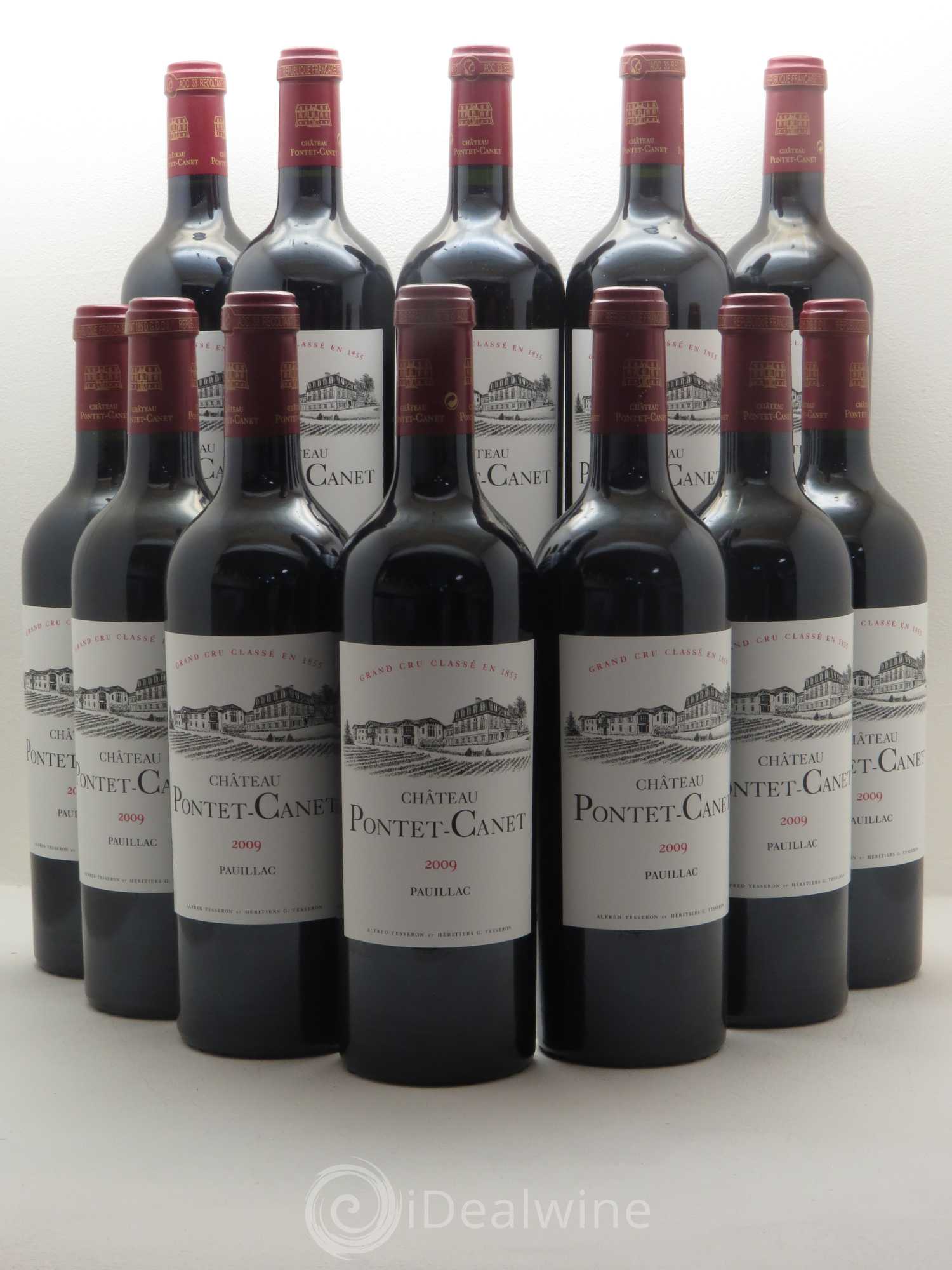 Château Pontet Canet 5ème Grand Cru Classé 2009 - Lot de 12 bouteilles - 0