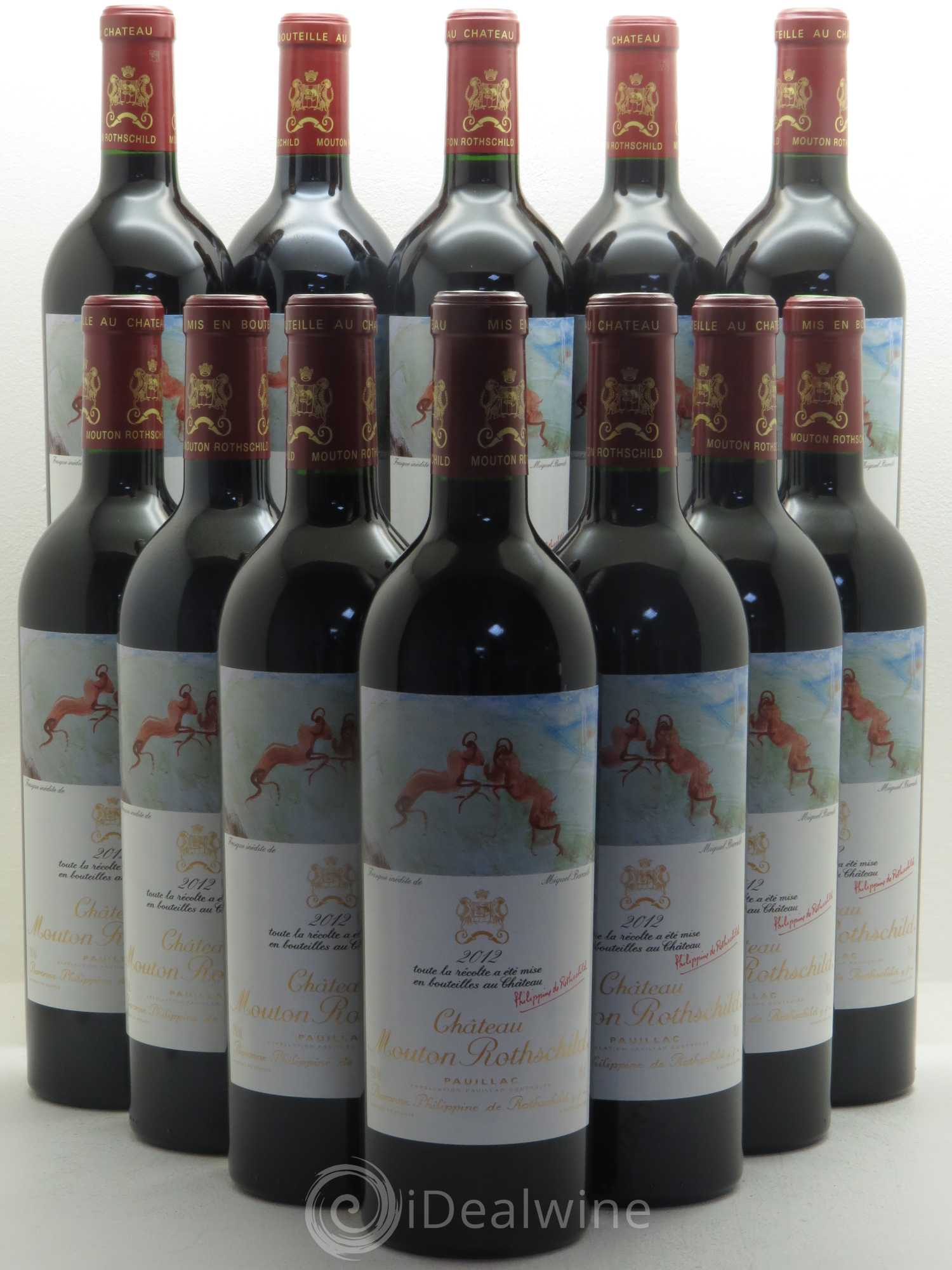Château Mouton Rothschild 1er Grand Cru Classé 2012 - Lot de 12 bouteilles - 0