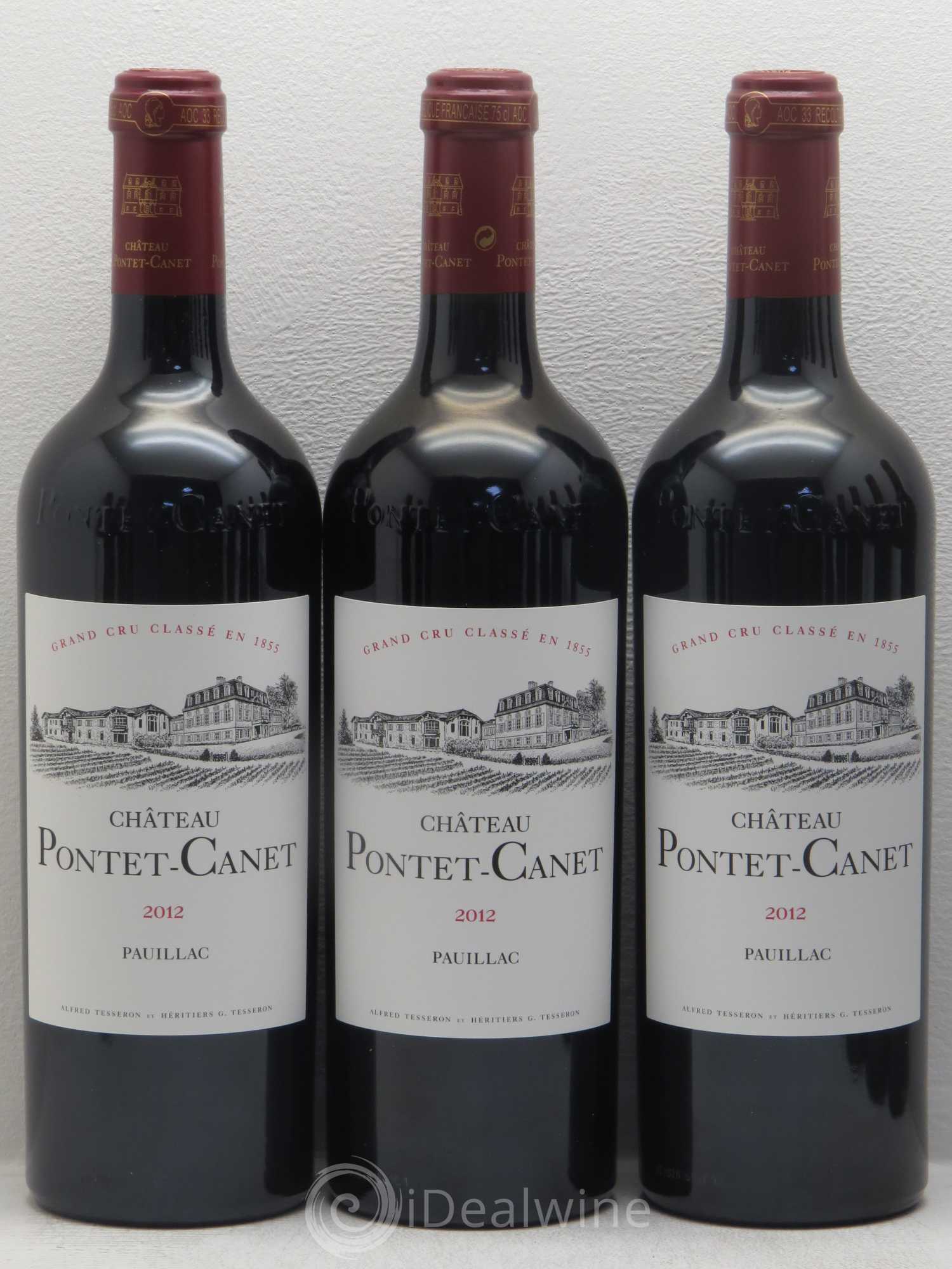 Château Pontet Canet 5ème Grand Cru Classé 2012 - Lot de 12 bouteilles - 1