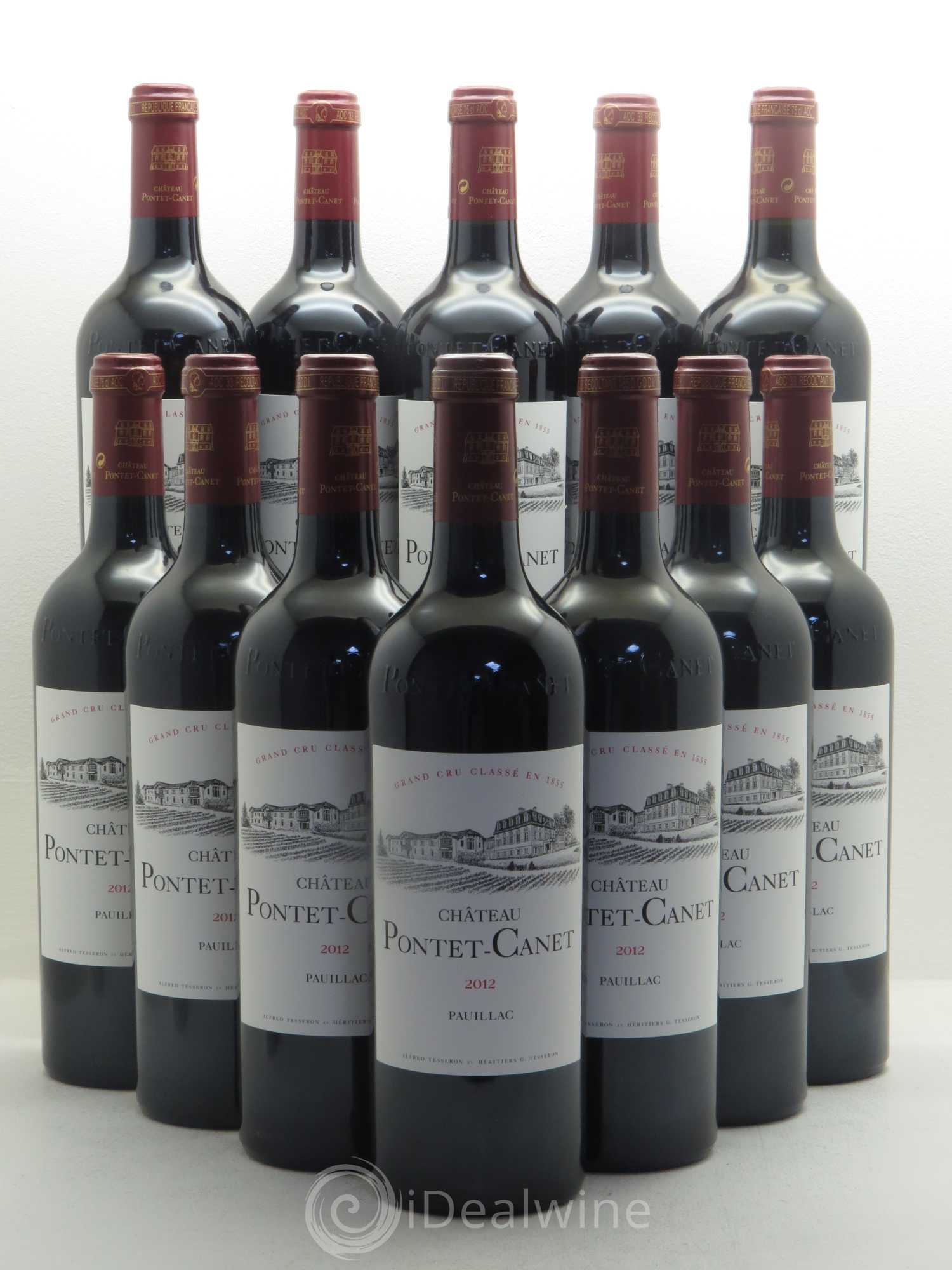 Château Pontet Canet 5ème Grand Cru Classé 2012 - Lot de 12 bouteilles - 0