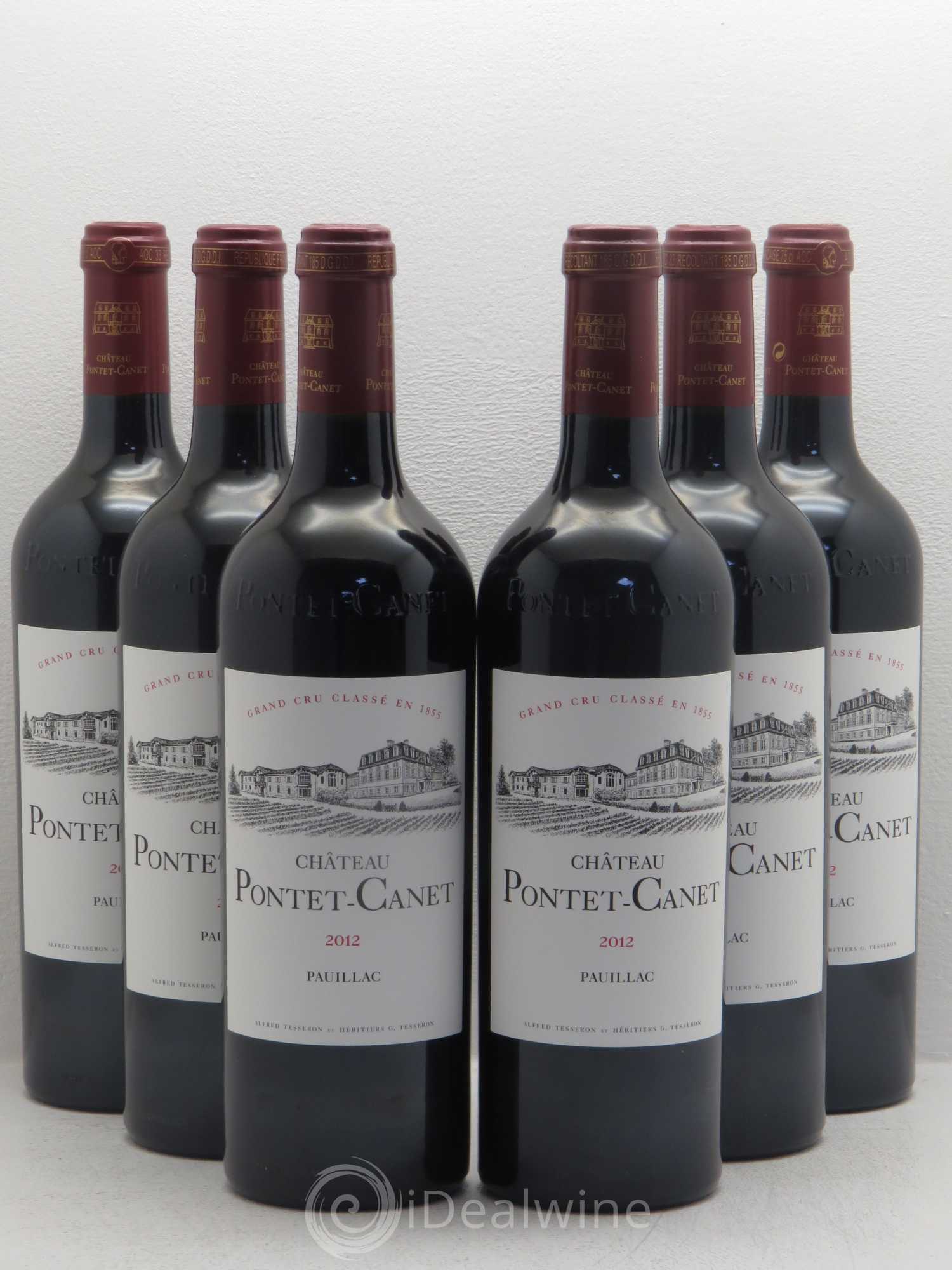 Château Pontet Canet 5ème Grand Cru Classé 2012 - Lot de 6 bouteilles - 0