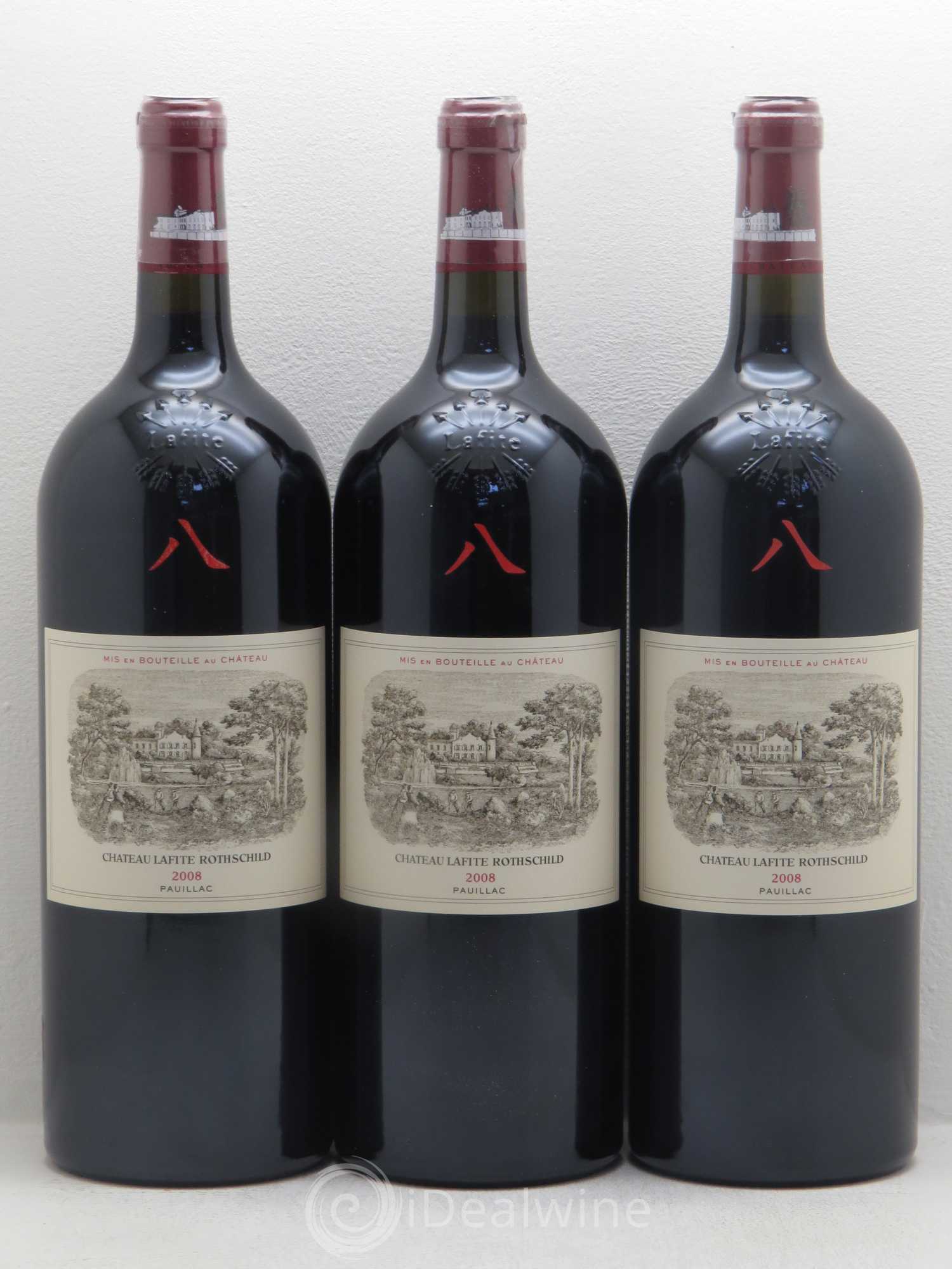 Château Lafite Rothschild 1er Grand Cru Classé 2008 - Lot de 3 magnums - 0