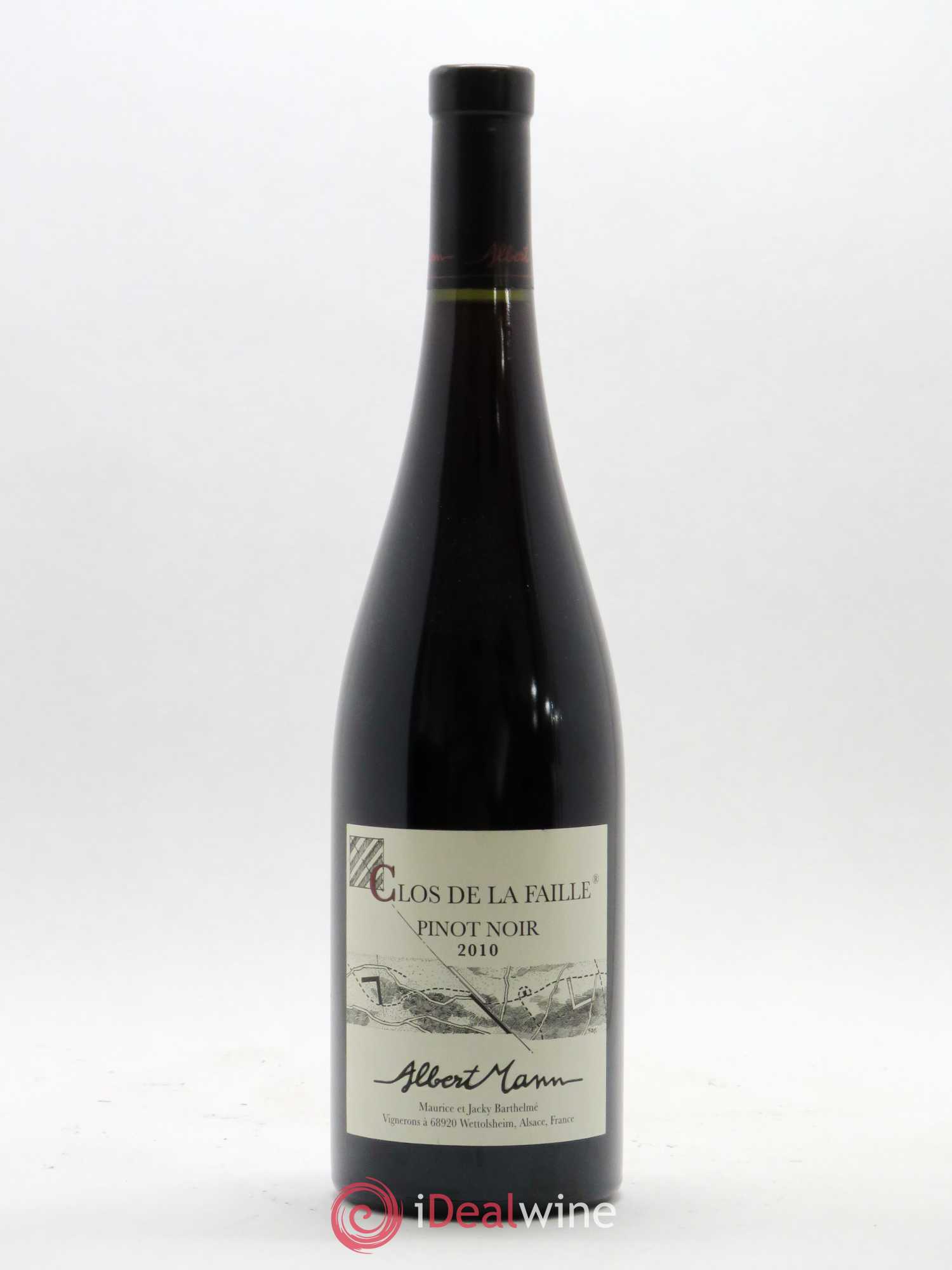 Alsace Pinot Noir Clos de la Faille Albert Mann 2010 - Lot de 1 bouteille - 0