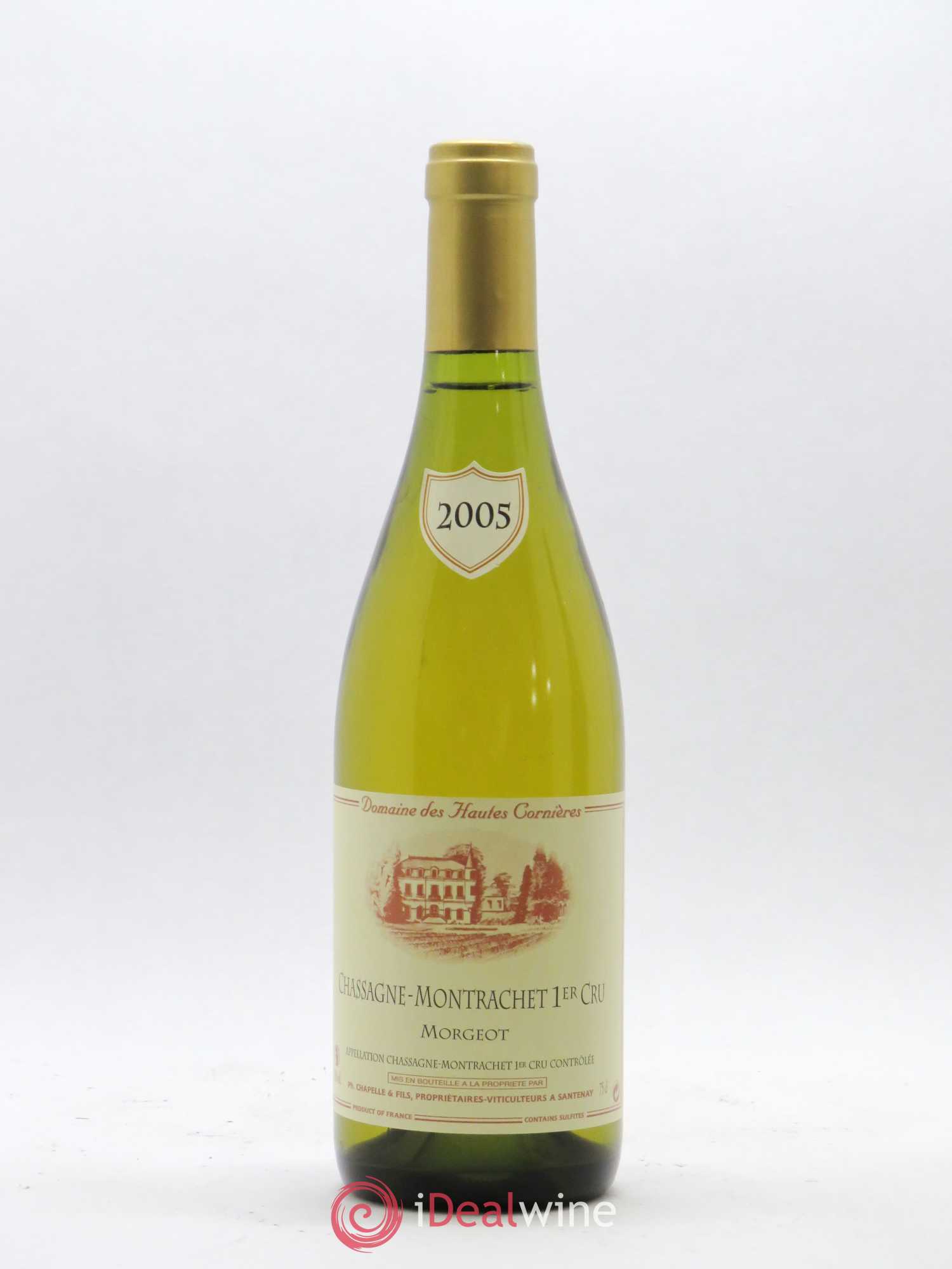 Chassagne-Montrachet 1er Cru Morgeot Domaine des Hautes Cornières Chapelle et Fils 2005 - Posten von 1 Flasche - 0