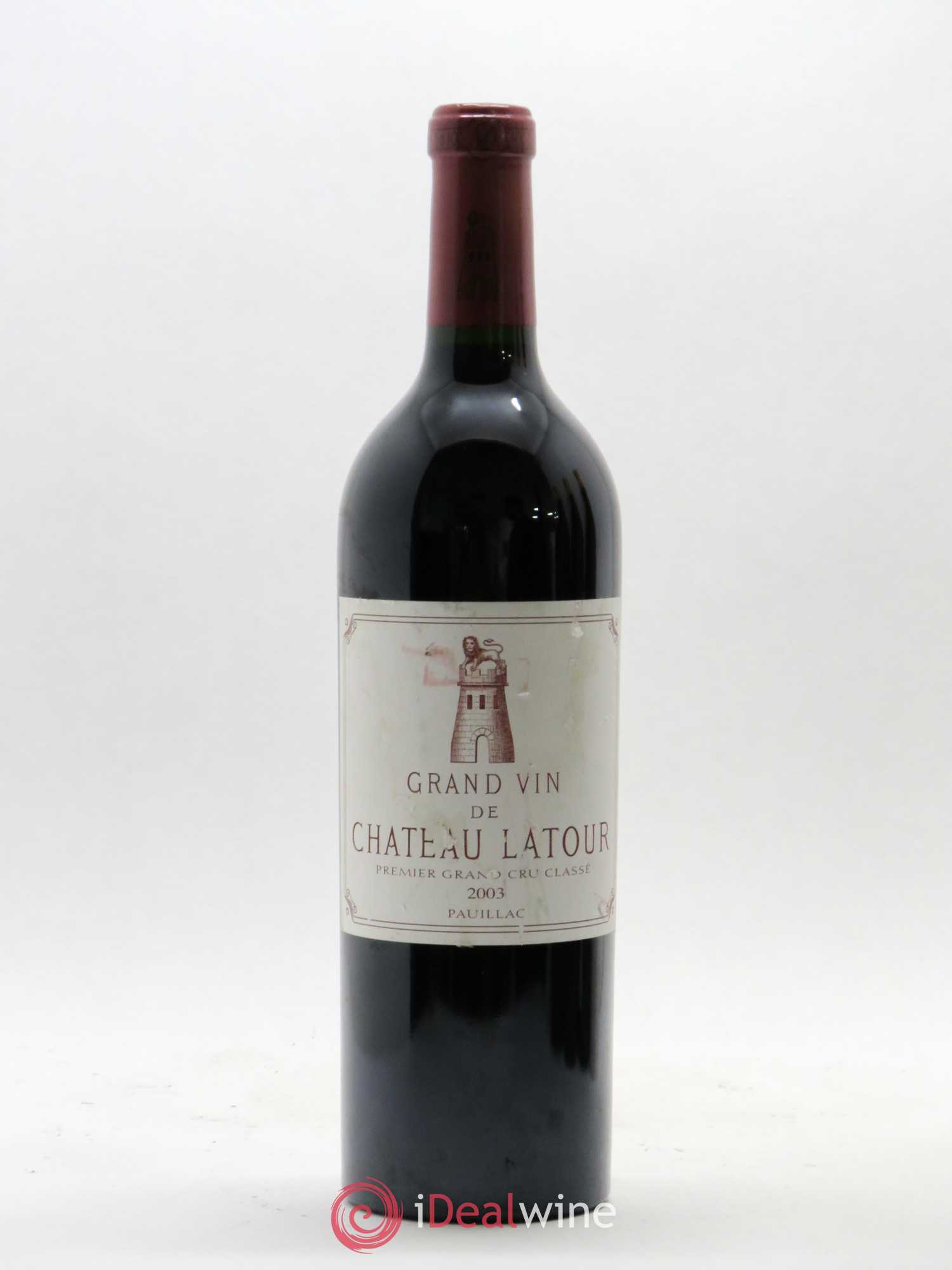 Château Latour 1er Grand Cru Classé 2003 - Lot de 1 bouteille - 0