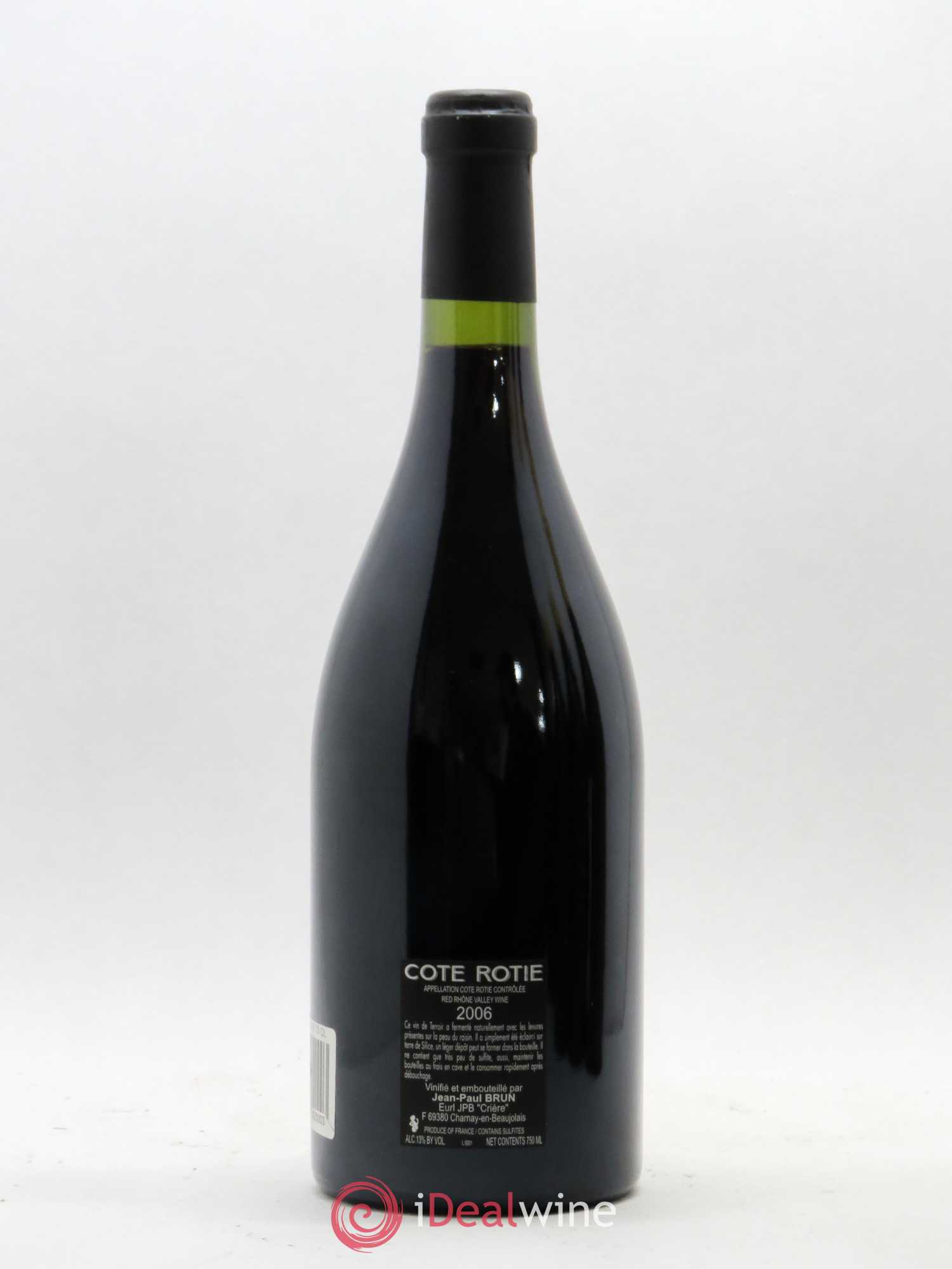 Côte-Rôtie Terres Roties - J-P. Brun 2006 - Posten von 1 Flasche - 1