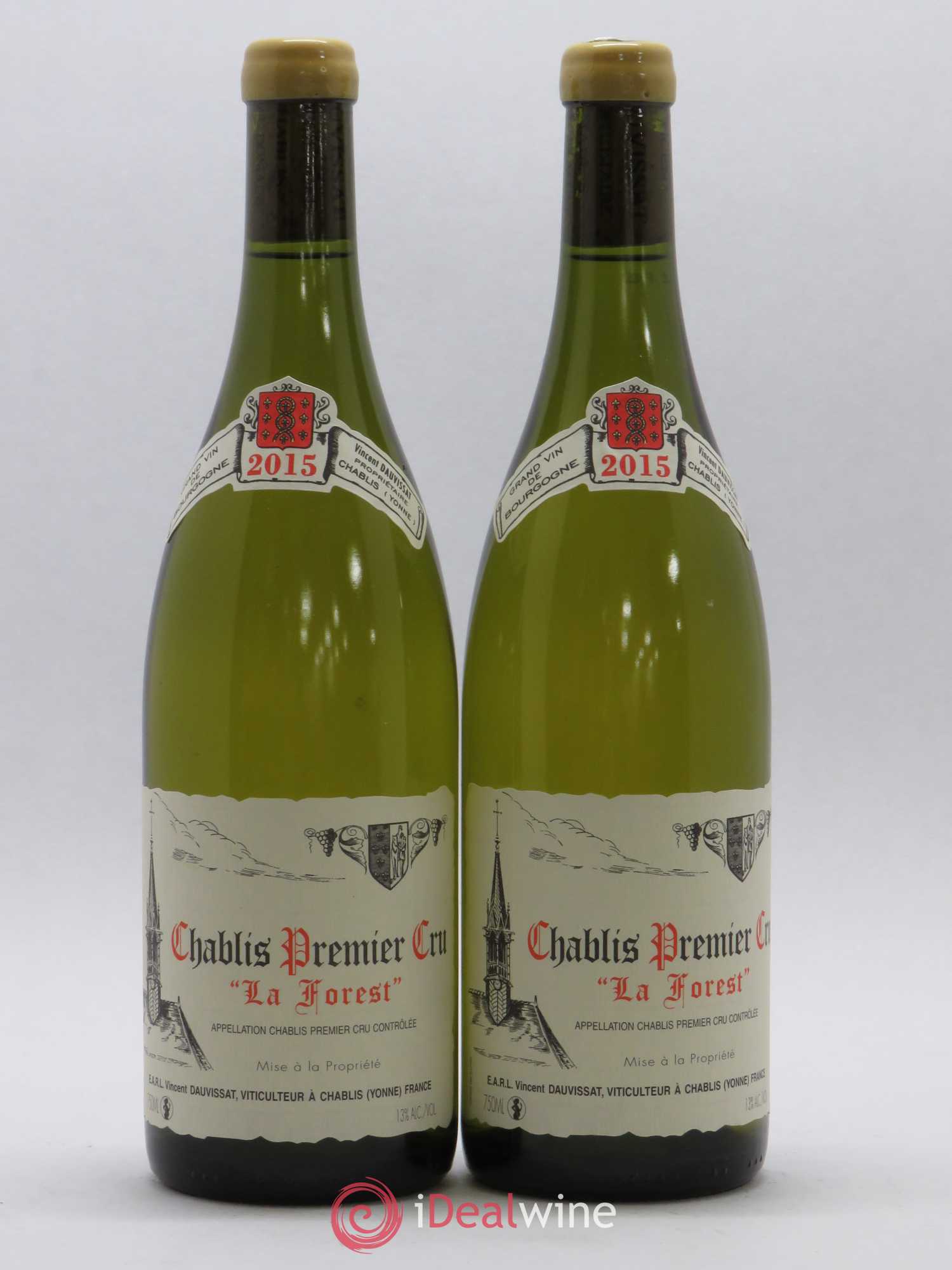 Chablis 1er Cru La Forest Vincent Dauvissat (Domaine) 2015 - Lot de 2 bouteilles - 0