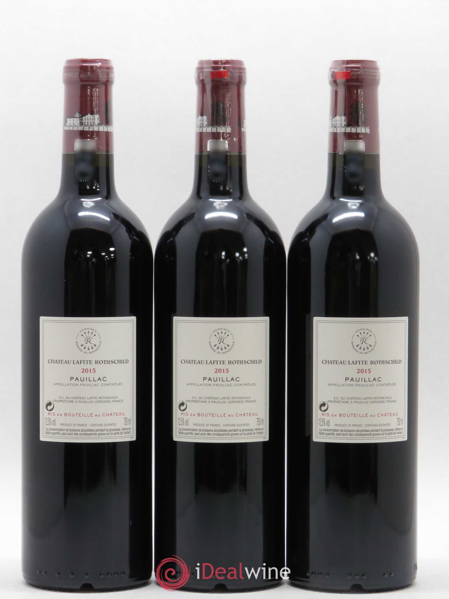 Château Lafite Rothschild 1er Grand Cru Classé 2015 - Lot de 3 bouteilles - 1