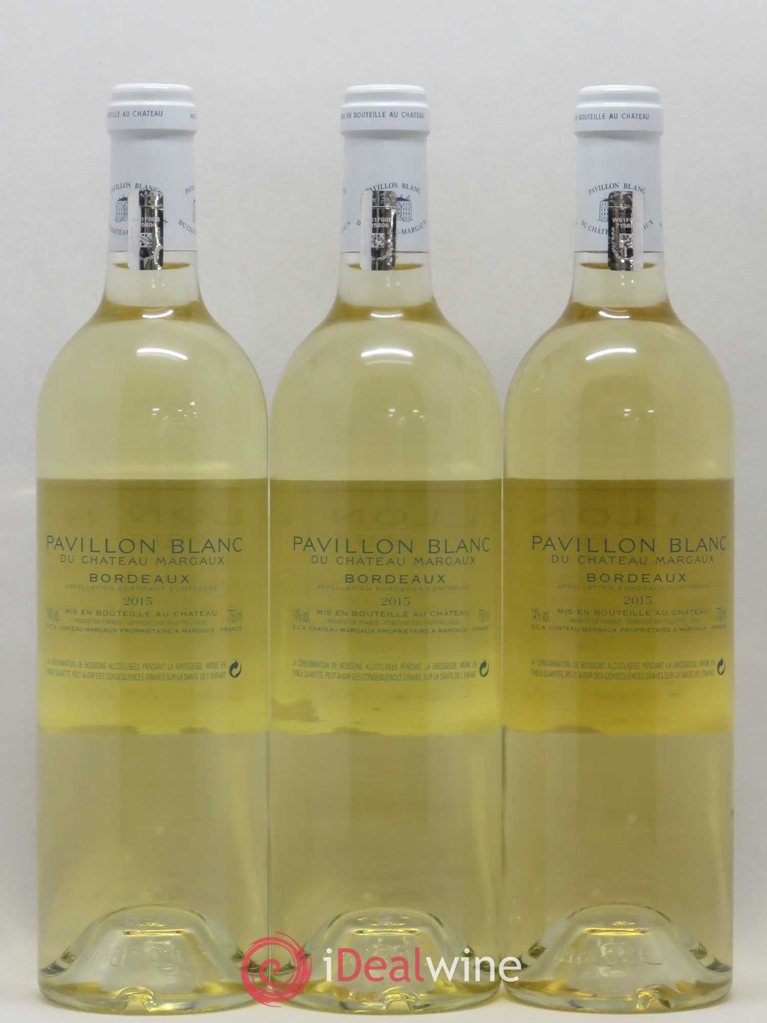 Pavillon Blanc du Château Margaux 2015 - Lot de 3 bouteilles - 1