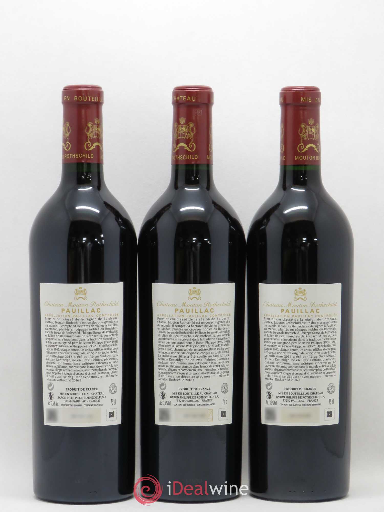 Château Mouton Rothschild 1er Grand Cru Classé 2016 - Lot de 6 bouteilles - 2