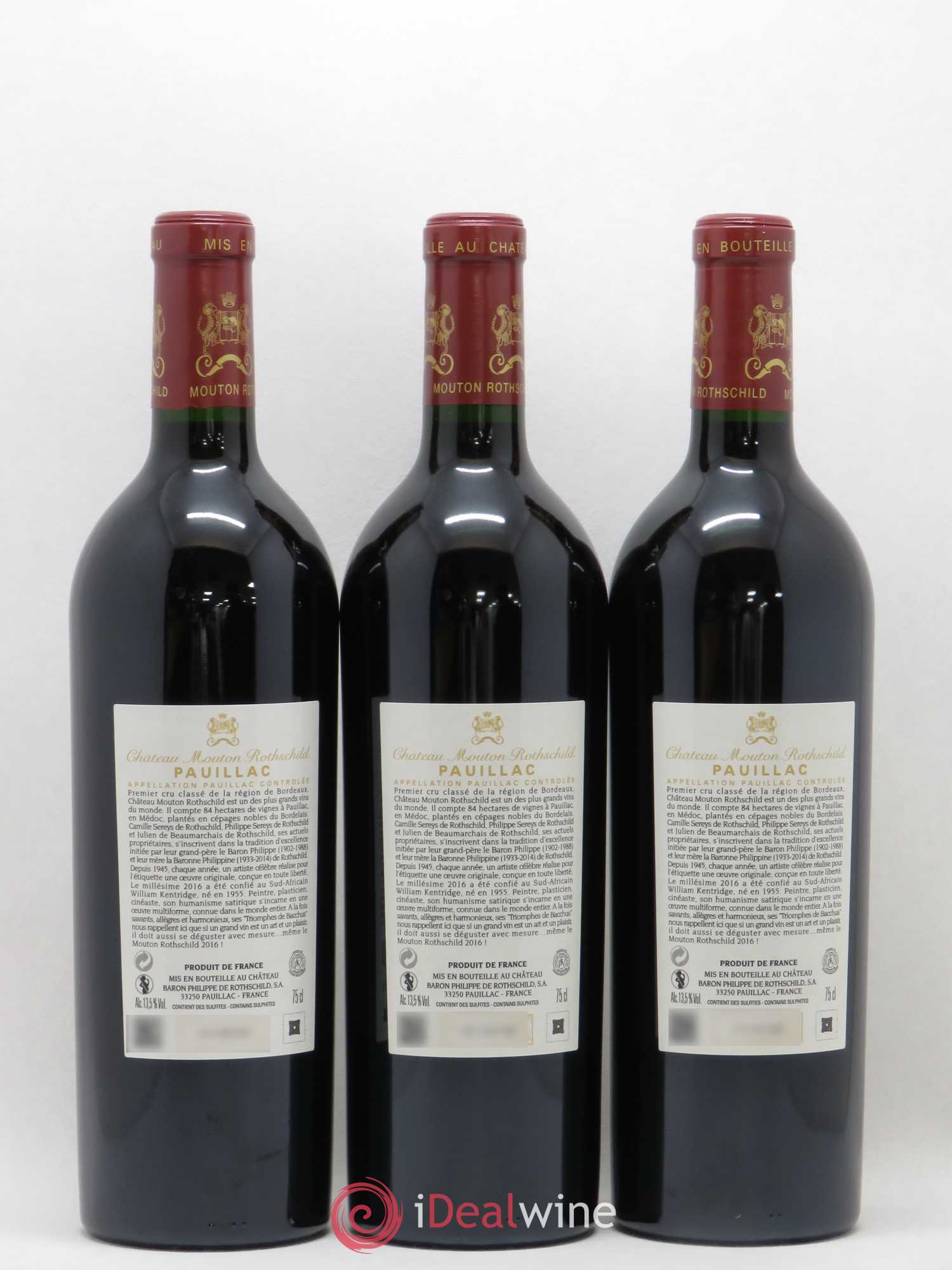 Château Mouton Rothschild 1er Grand Cru Classé 2016 - Lot de 6 bouteilles - 4