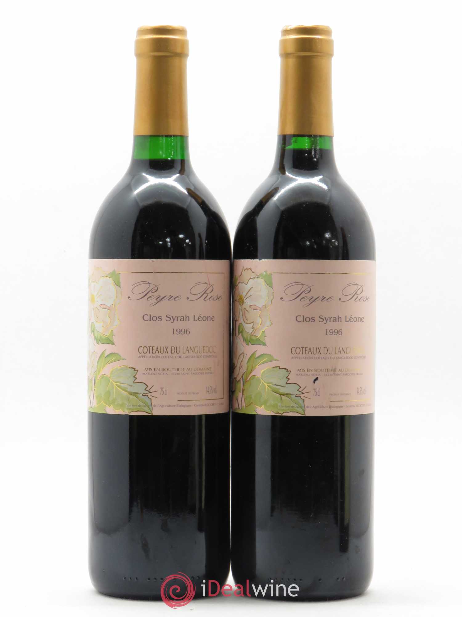 Coteaux du Languedoc Domaine Peyre Rose Belle Léone (anciennement Syrah Léone) Marlène Soria 1996 - Lot de 2 bouteilles - 0
