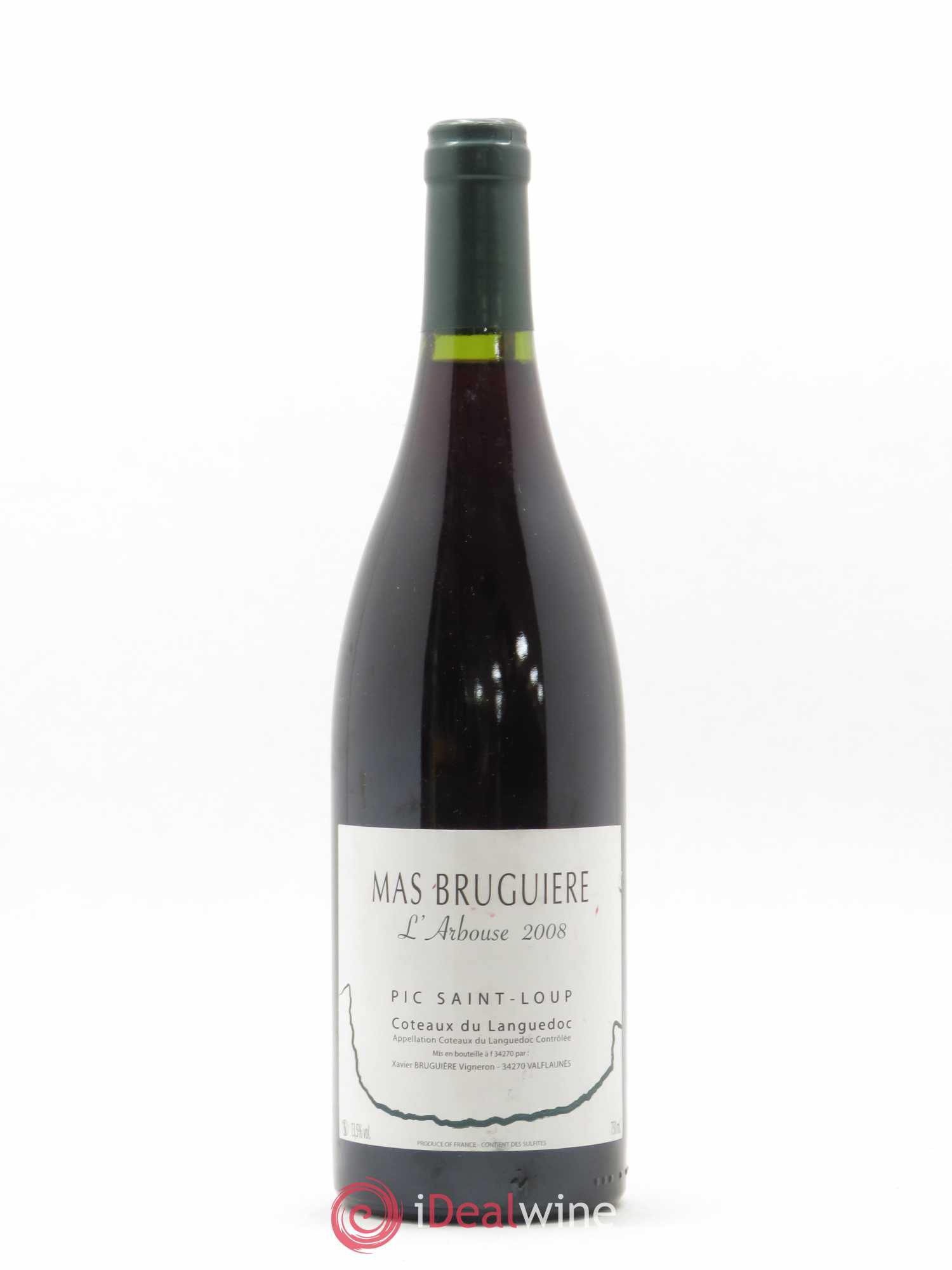 Pic Saint-Loup Mas Bruguière L'Arbouse Guilhem et Xavier Bruguière 2008 - Lot de 1 bouteille - 0