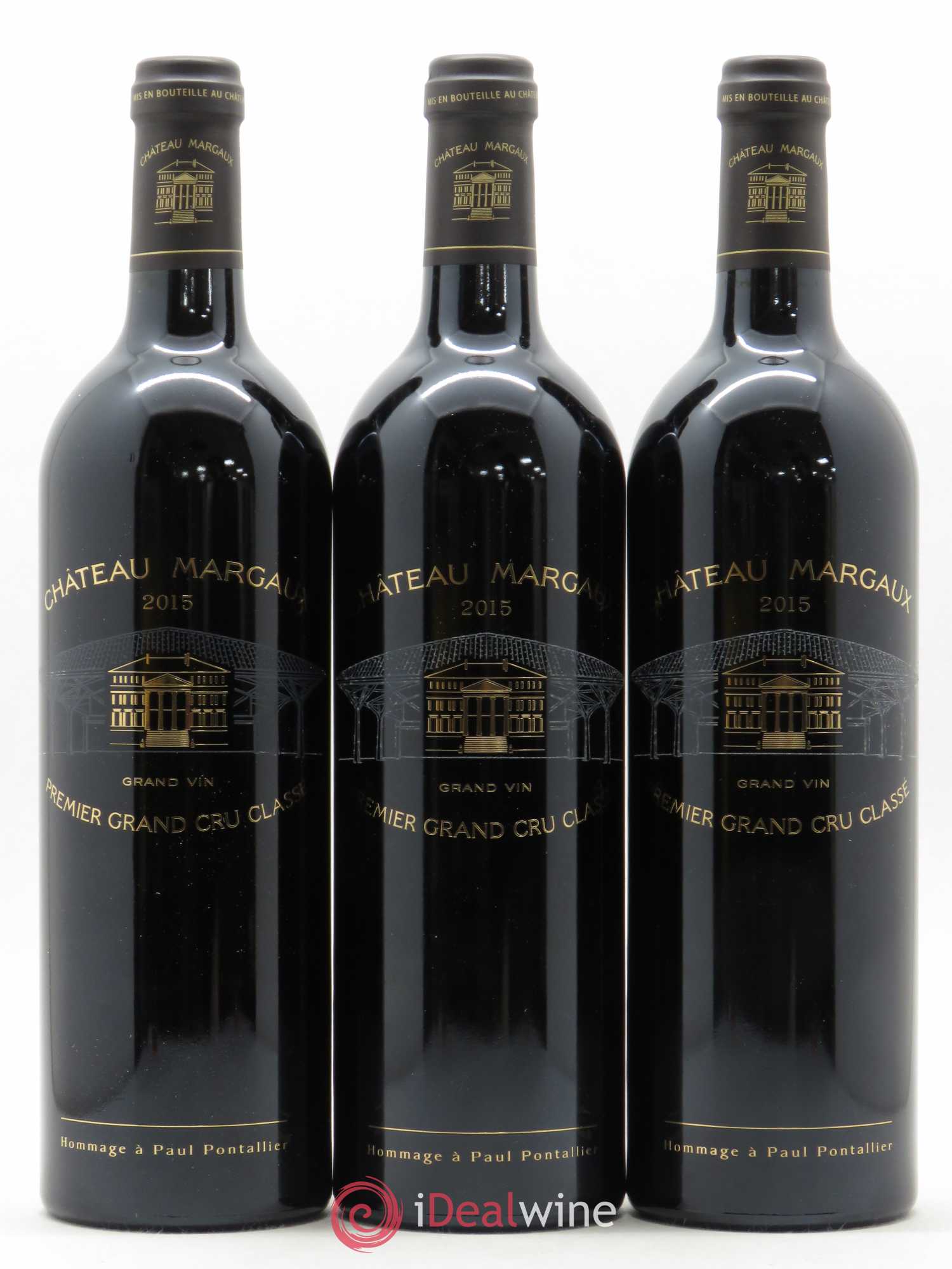 Château Margaux 1er Grand Cru Classé 2015 - Lot de 3 bouteilles - 0