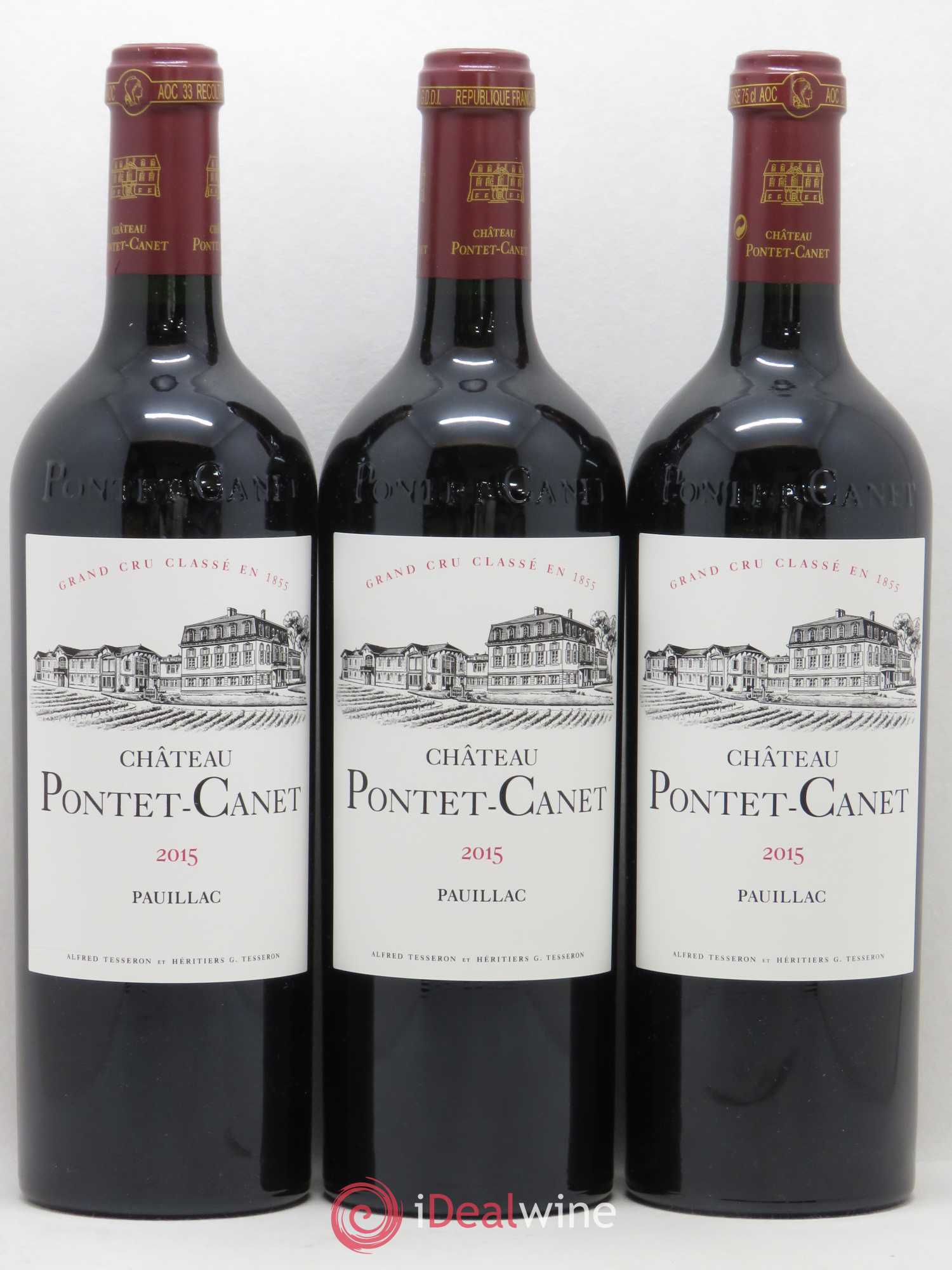 Château Pontet Canet 5ème Grand Cru Classé 2015 - Lot de 6 bouteilles - 1
