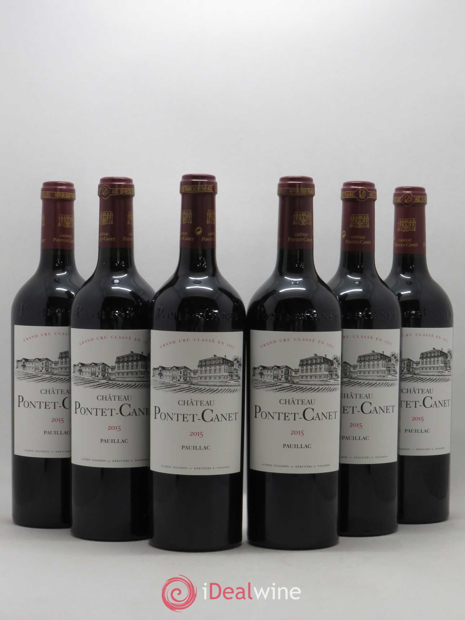 Château Pontet Canet 5ème Grand Cru Classé 2015 - Lot de 6 bouteilles - 0