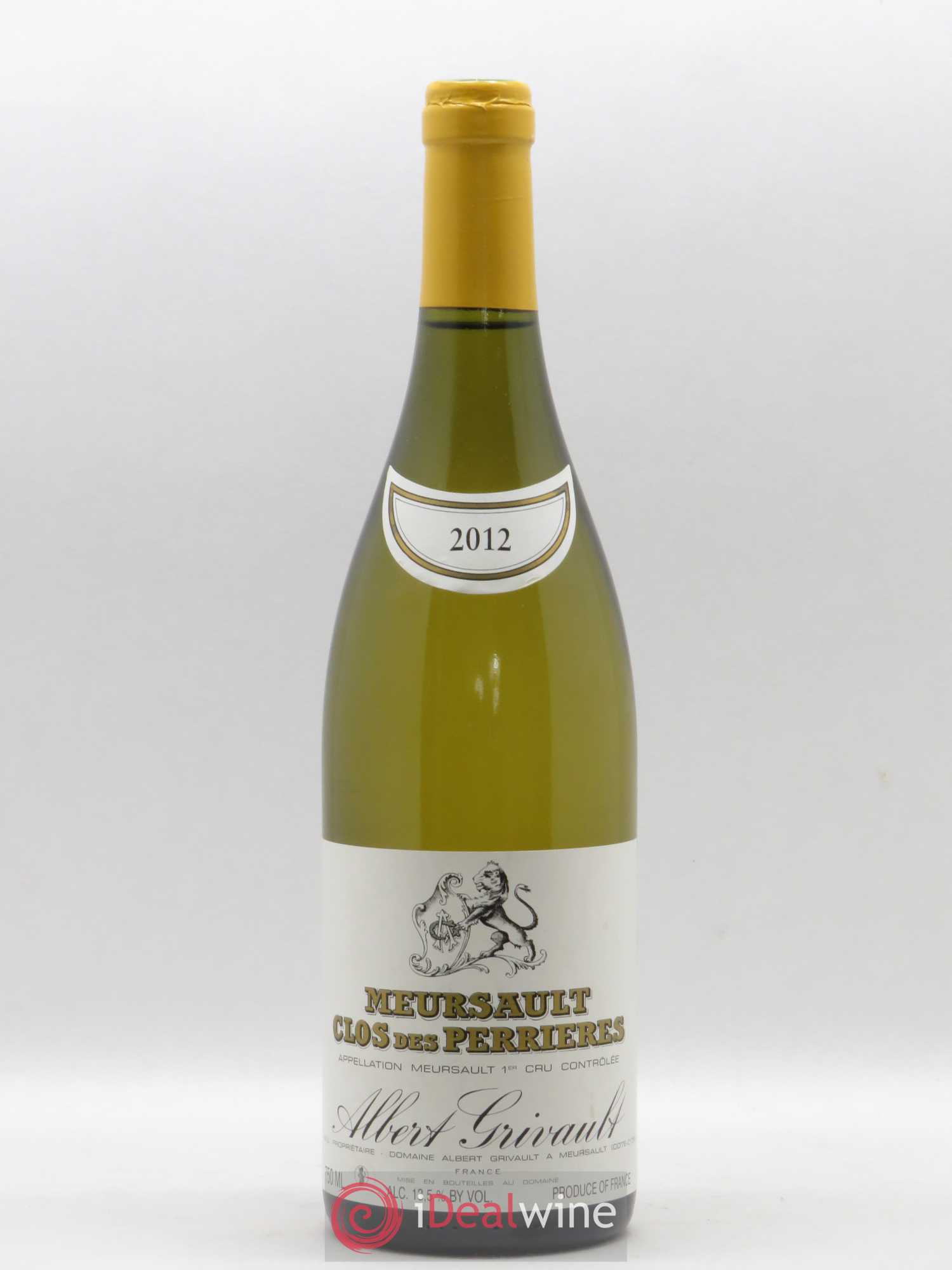 Meursault 1er Cru Clos des Perrières Monopole Albert Grivault 2012 - Lot de 1 bouteille - 0