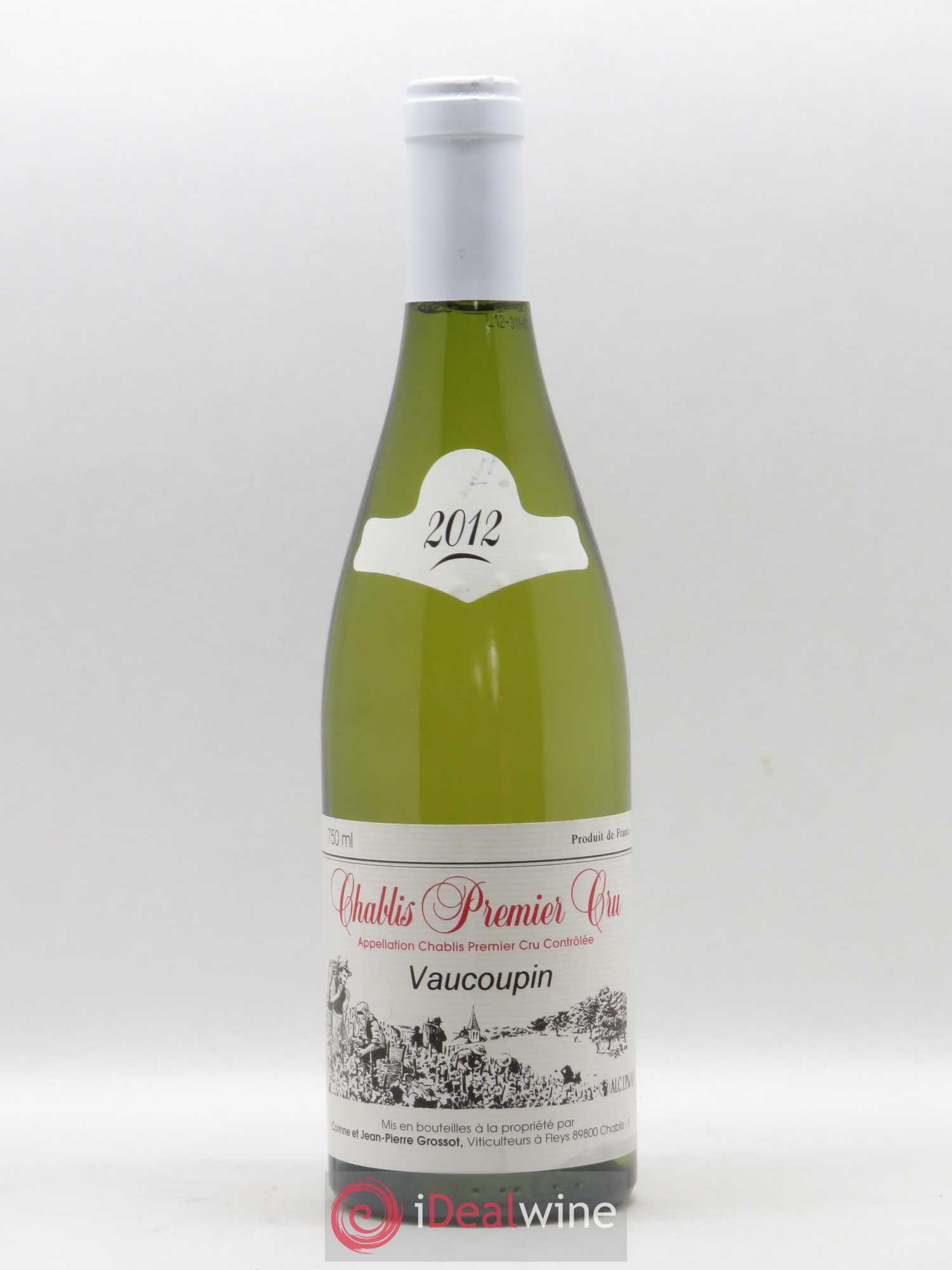 Chablis 1er Cru Vaucoupin Jean Pierre Grossot 2012 - Posten von 1 Flasche - 0