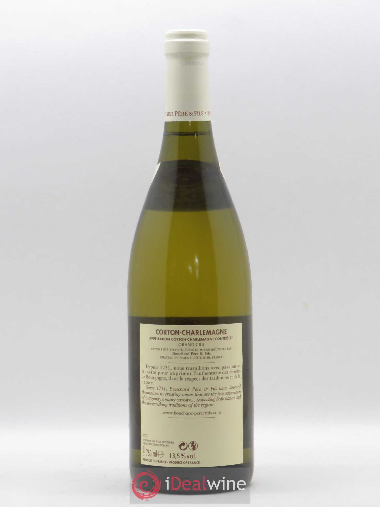 Corton-Charlemagne Grand Cru Bouchard Père & Fils 2012 - Lot de 1 bouteille - 1