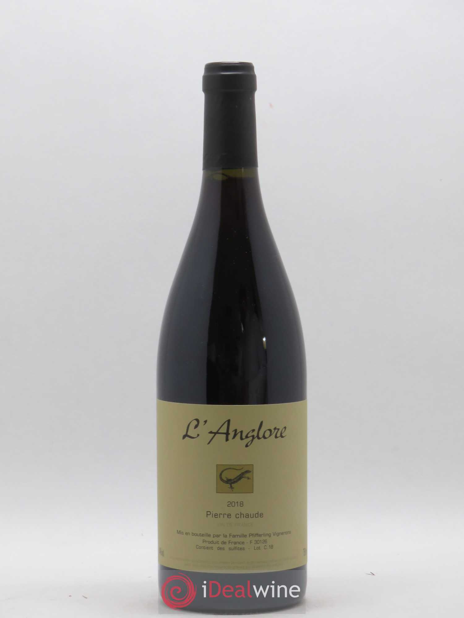 Vin de France Pierre chaude L'Anglore 2018 - Lot de 1 bouteille - 0
