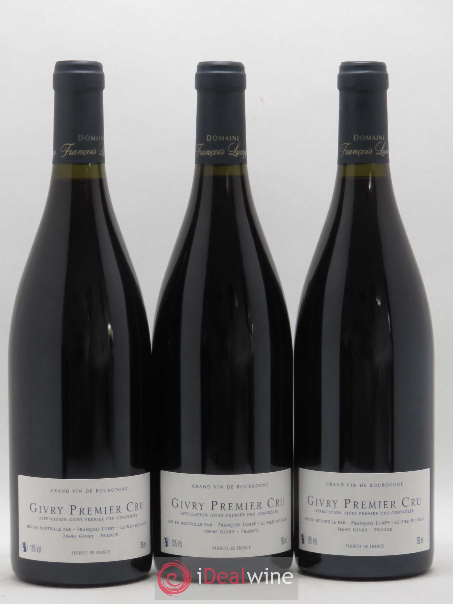 Givry 1er Cru Clos Jus François Lumpp (Domaine) 2016 - Lot de 3 bouteilles - 1