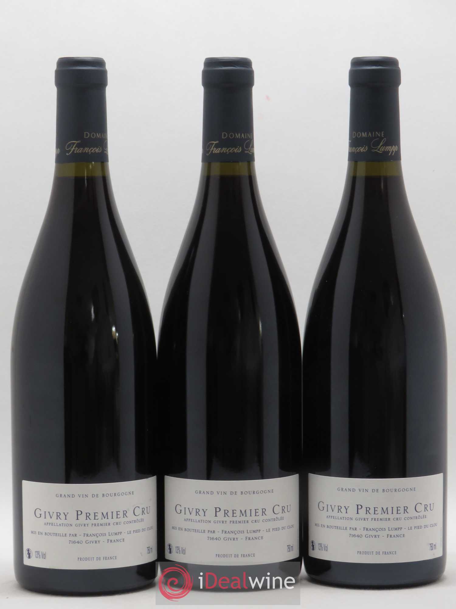 Givry 1er Cru Clos Jus François Lumpp (Domaine) 2016 - Lot de 3 bouteilles - 1
