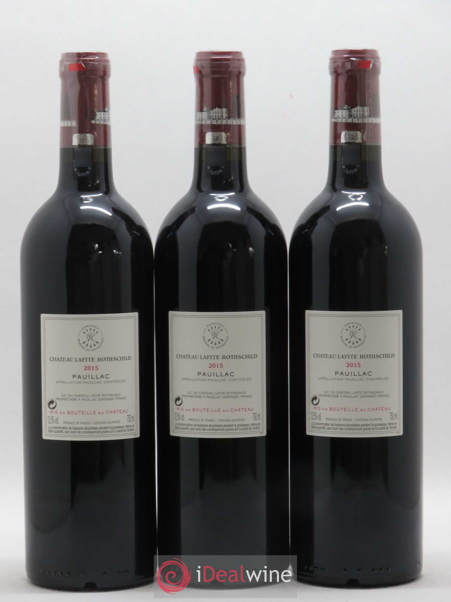 Château Lafite Rothschild 1er Grand Cru Classé 2015 - Lot de 3 bouteilles - 1