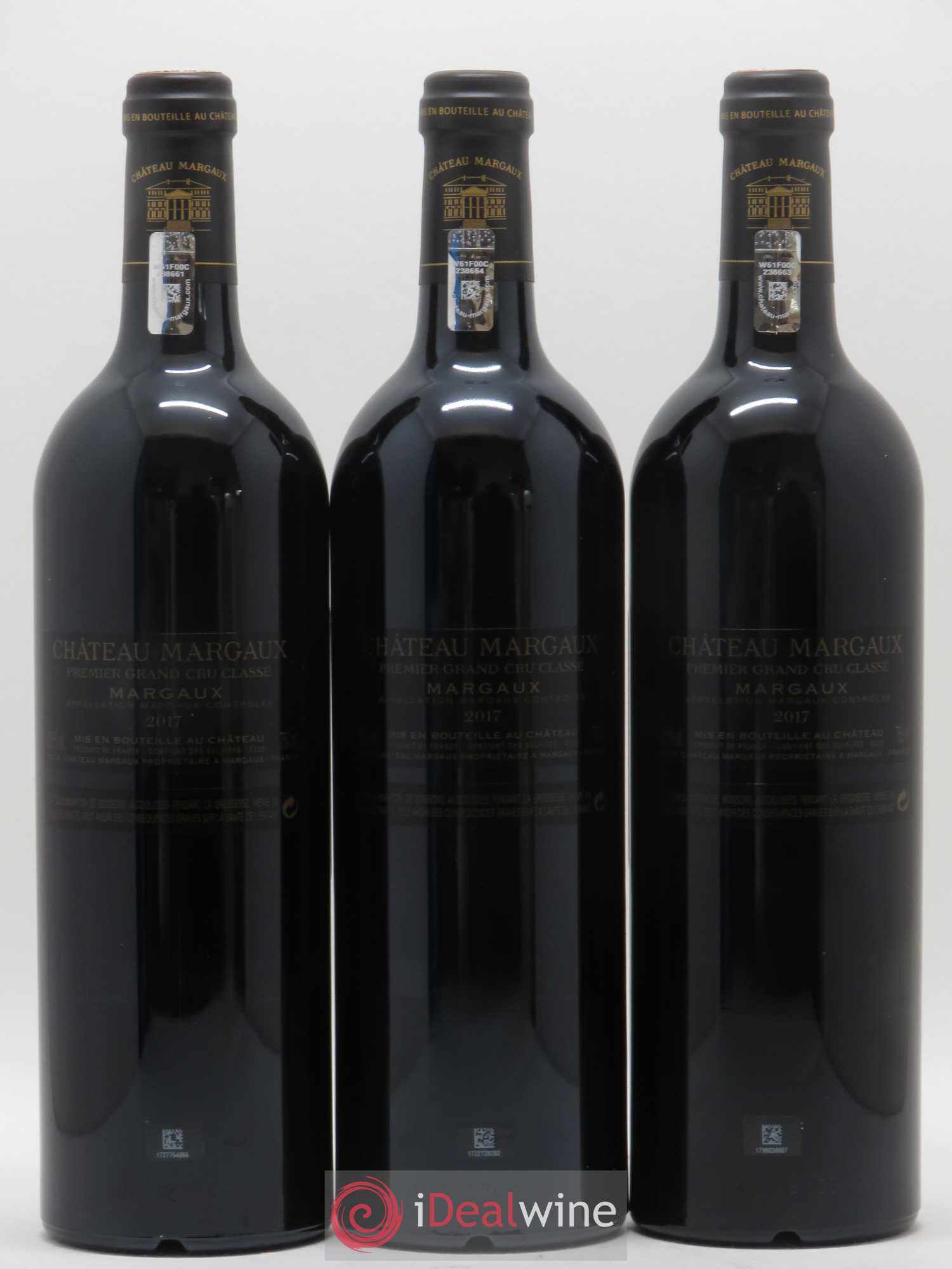 Château Margaux 1er Grand Cru Classé 2017 - Lot de 3 bouteilles - 1