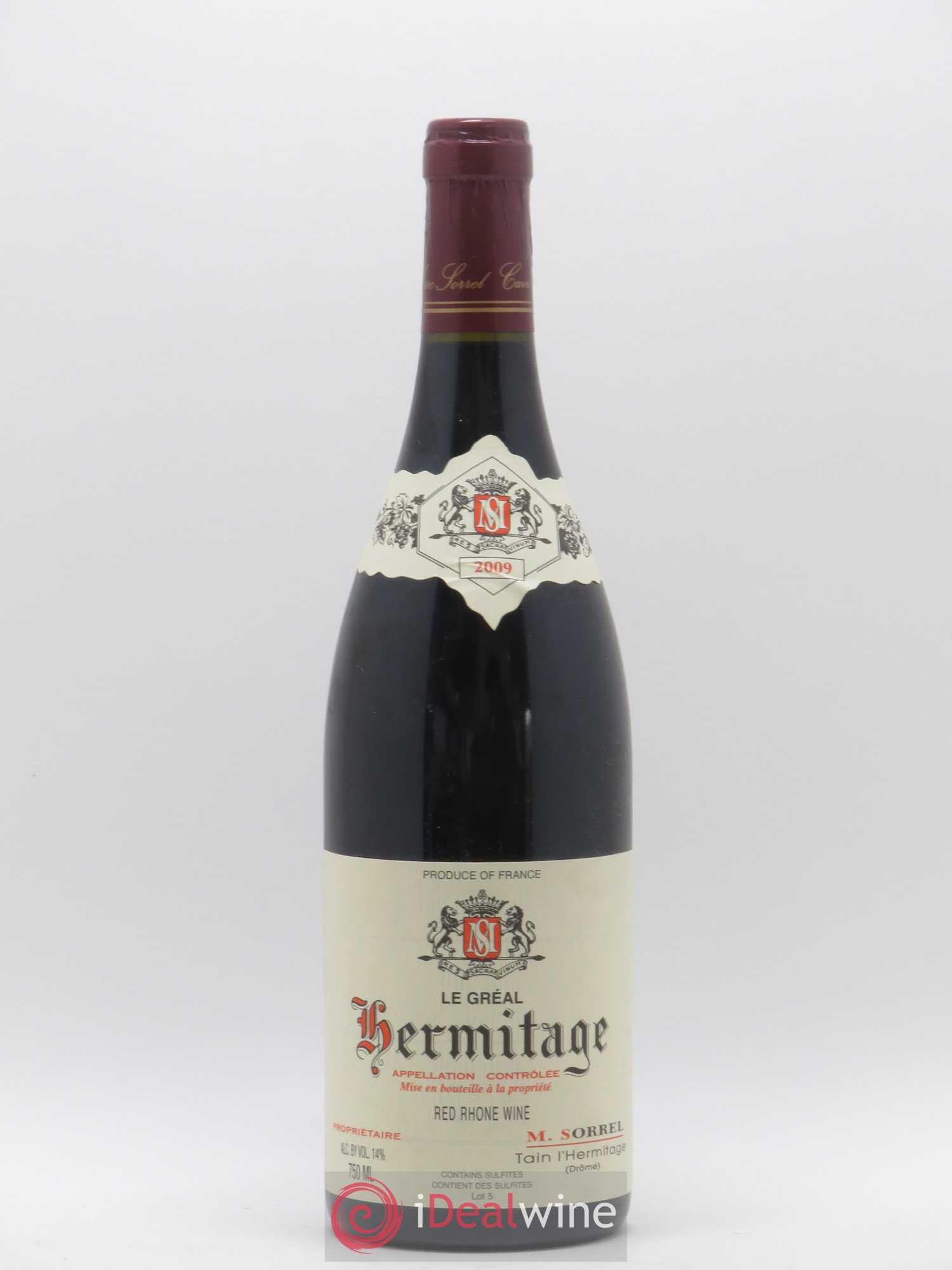 Hermitage Le Gréal Marc Sorrel 2009 - Lot de 1 bouteille - 0