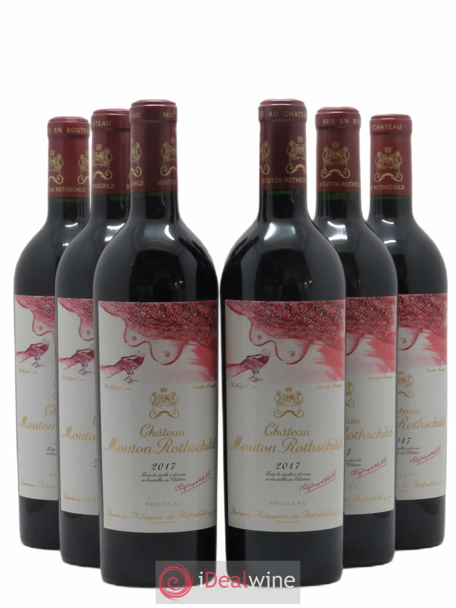 Château Mouton Rothschild 1er Grand Cru Classé 2017 - Lot de 6 bouteilles - 0