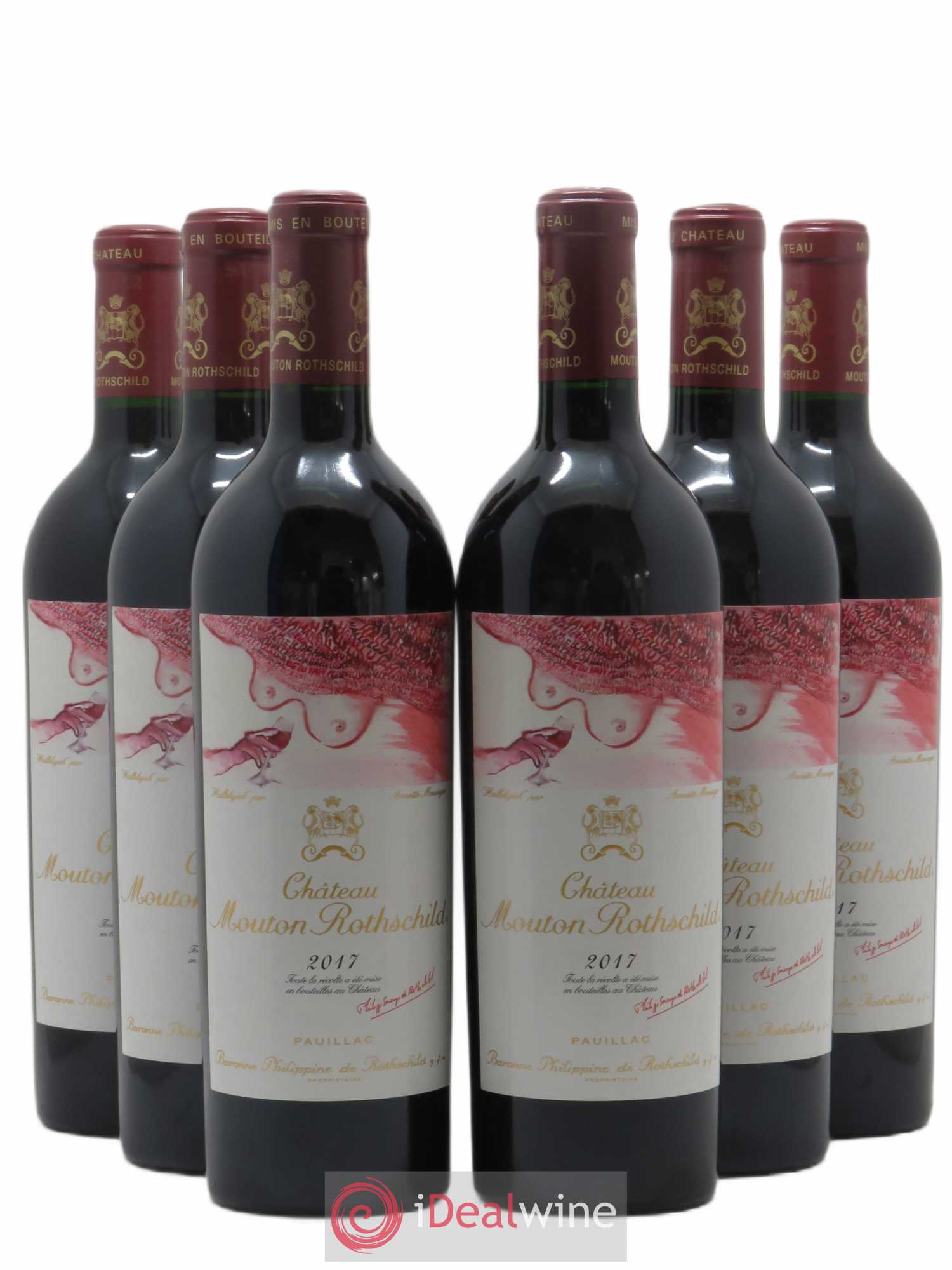 Château Mouton Rothschild 1er Grand Cru Classé 2017 - Lot de 6 bouteilles - 0