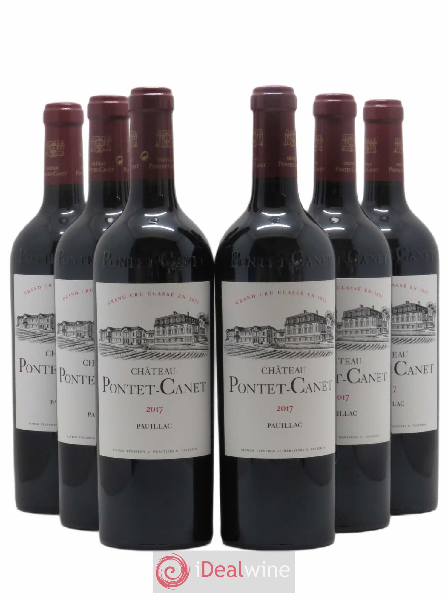 Château Pontet Canet 5ème Grand Cru Classé 2017 - Lot de 6 bouteilles - 0