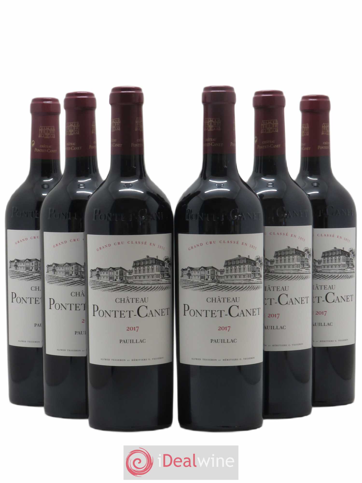 Château Pontet Canet 5ème Grand Cru Classé 2017 - Lot de 6 bouteilles - 0