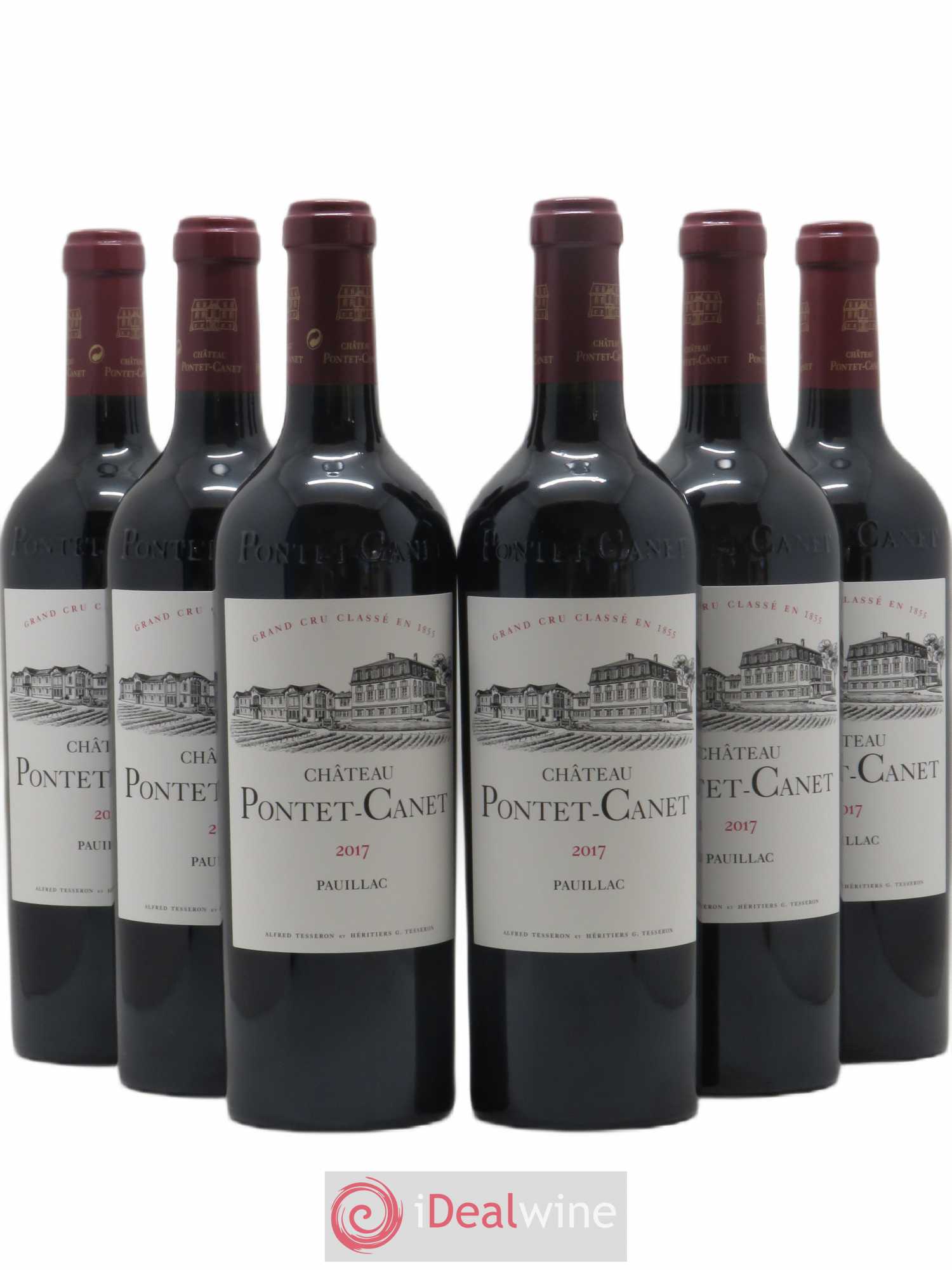 Château Pontet Canet 5ème Grand Cru Classé 2017 - Lot de 6 bouteilles - 0