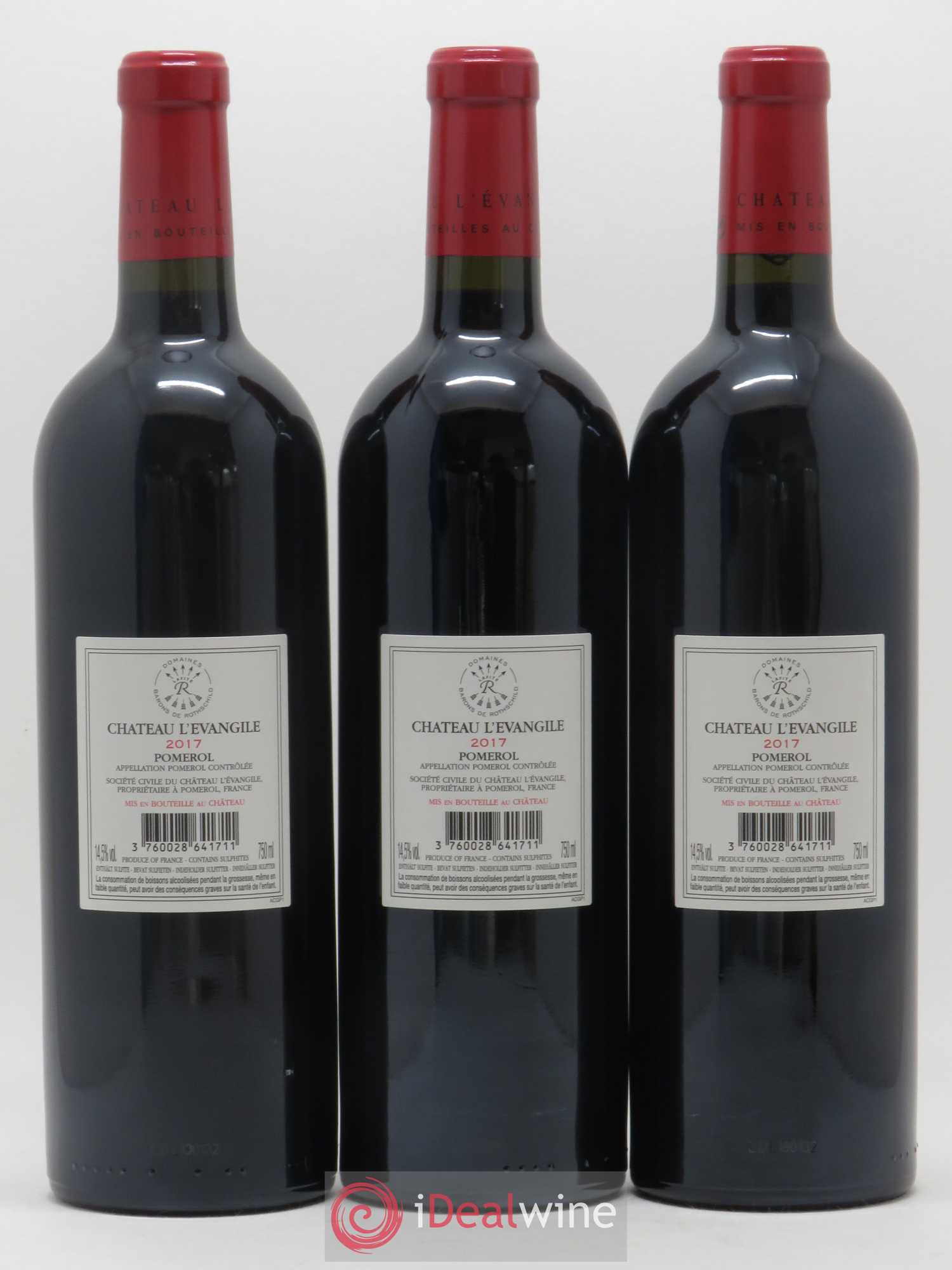 Château l' Évangile 2017 - Lot de 6 bouteilles - 2