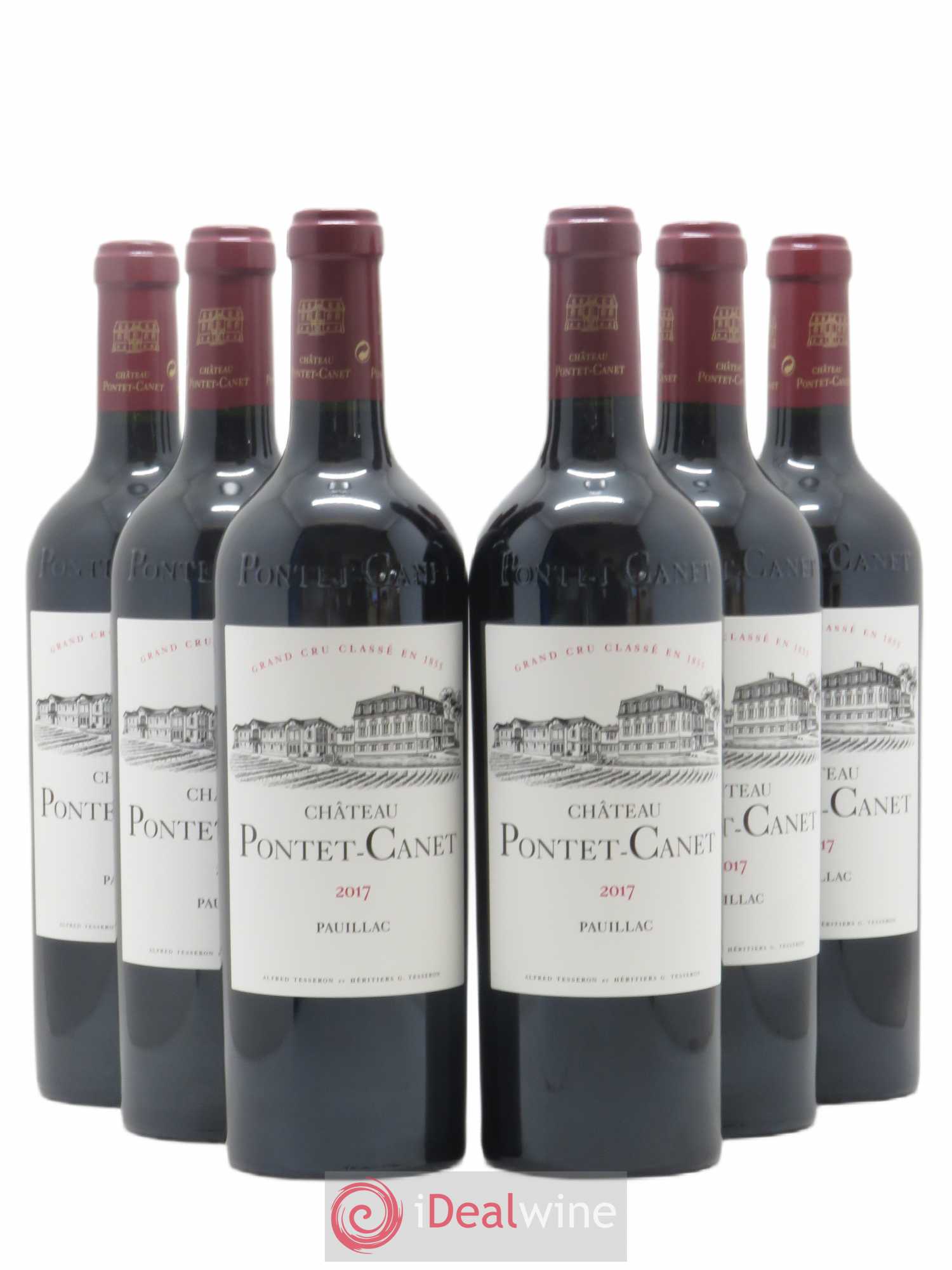 Château Pontet Canet 5ème Grand Cru Classé 2017 - Lot de 6 bouteilles - 0