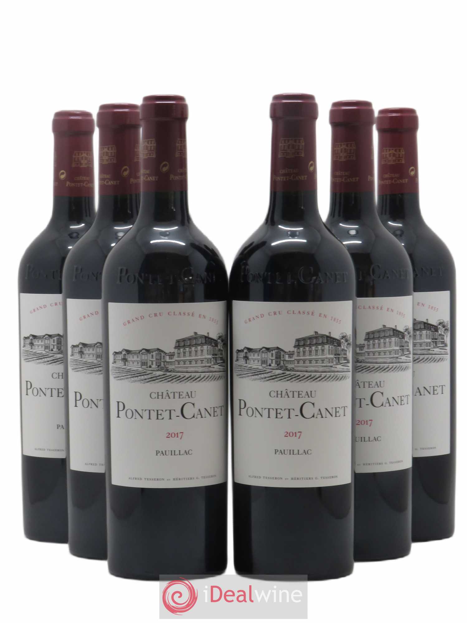 Château Pontet Canet 5ème Grand Cru Classé 2017 - Lot de 6 bouteilles - 0