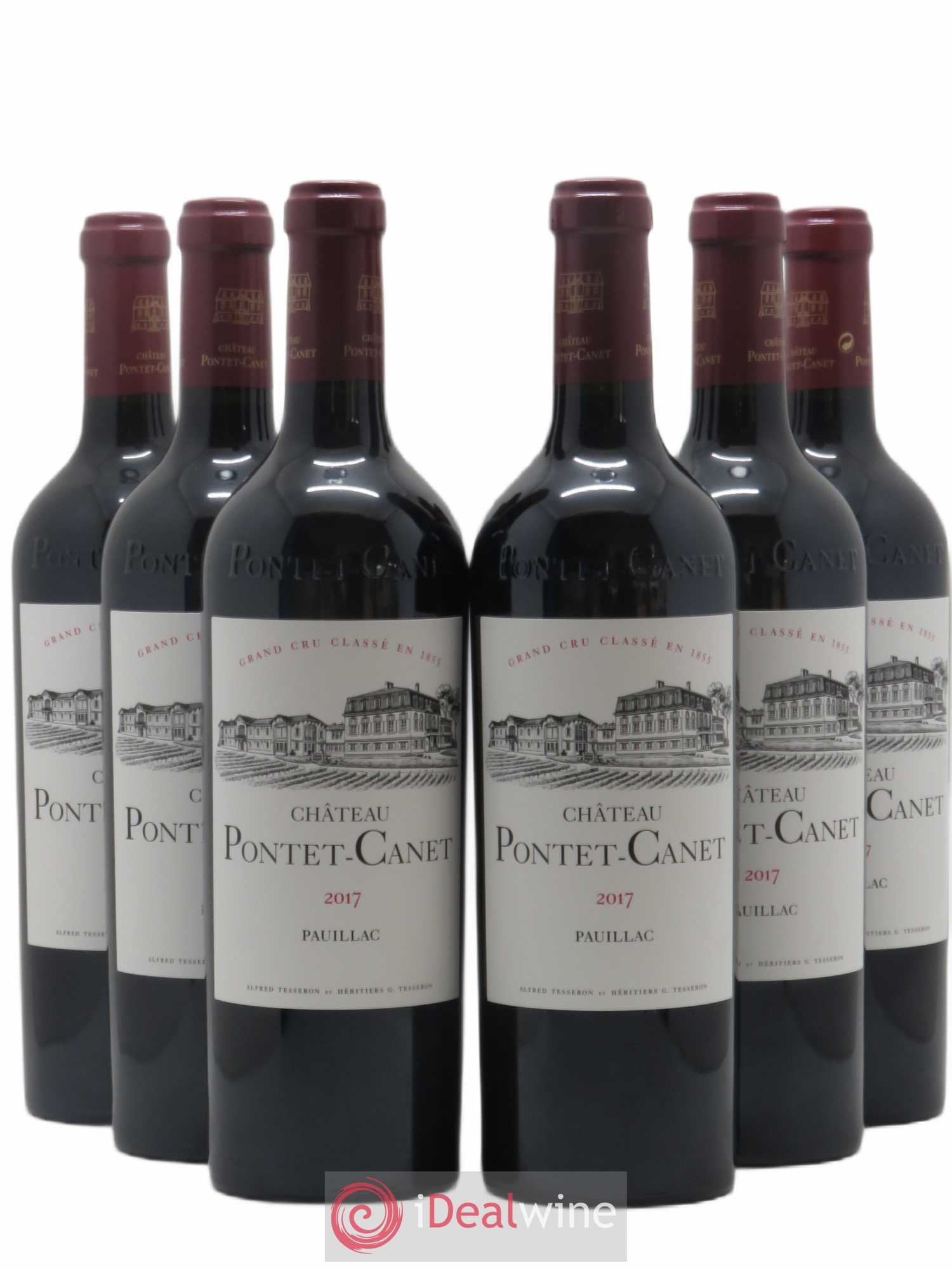 Château Pontet Canet 5ème Grand Cru Classé 2017 - Lot de 6 bouteilles - 0