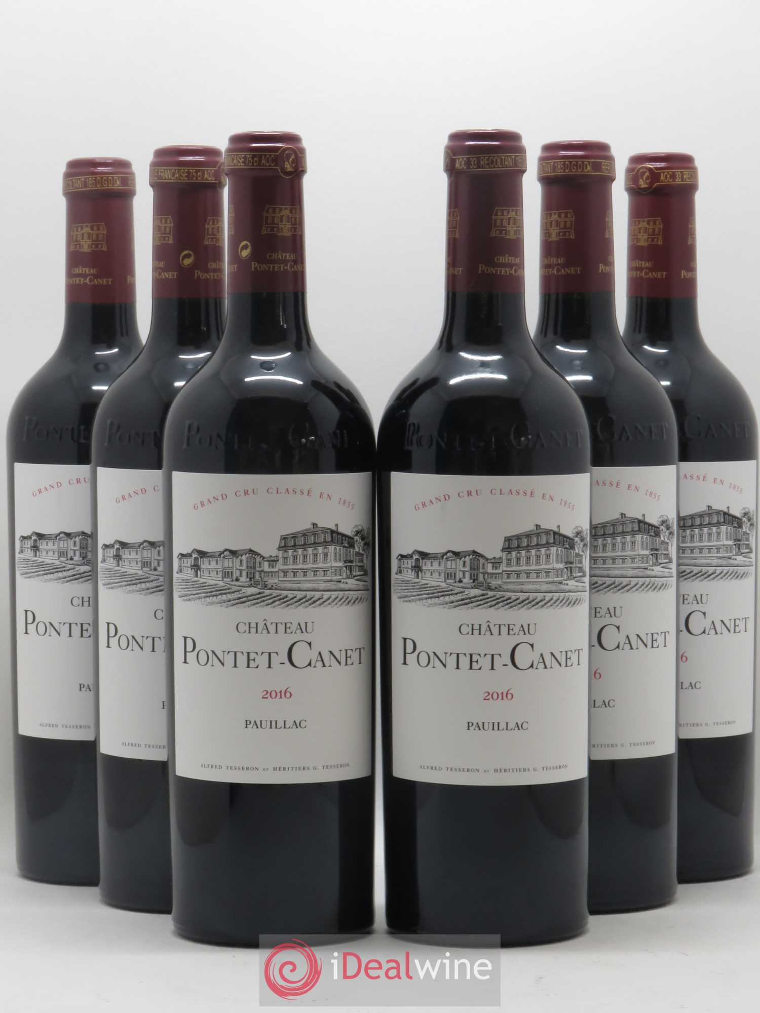 Château Pontet Canet 5ème Grand Cru Classé 2016 - Lot de 6 bouteilles - 0