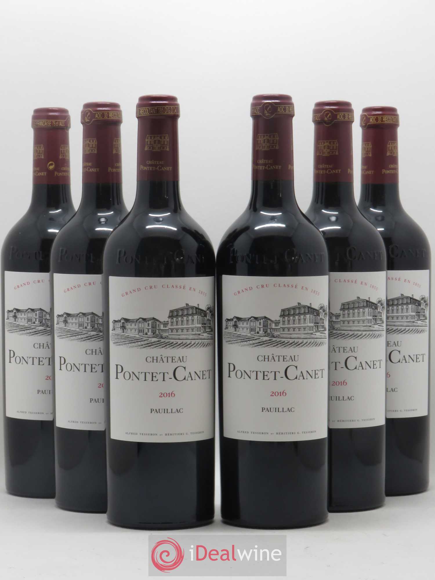 Château Pontet Canet 5ème Grand Cru Classé 2016 - Lot de 6 bouteilles - 0