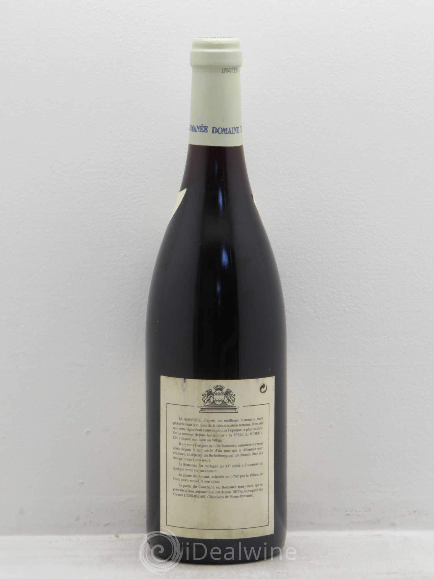 La Romanée Grand Cru Comte Liger-Belair (Domaine du) 2002 - Lot de 1 bouteille - 1