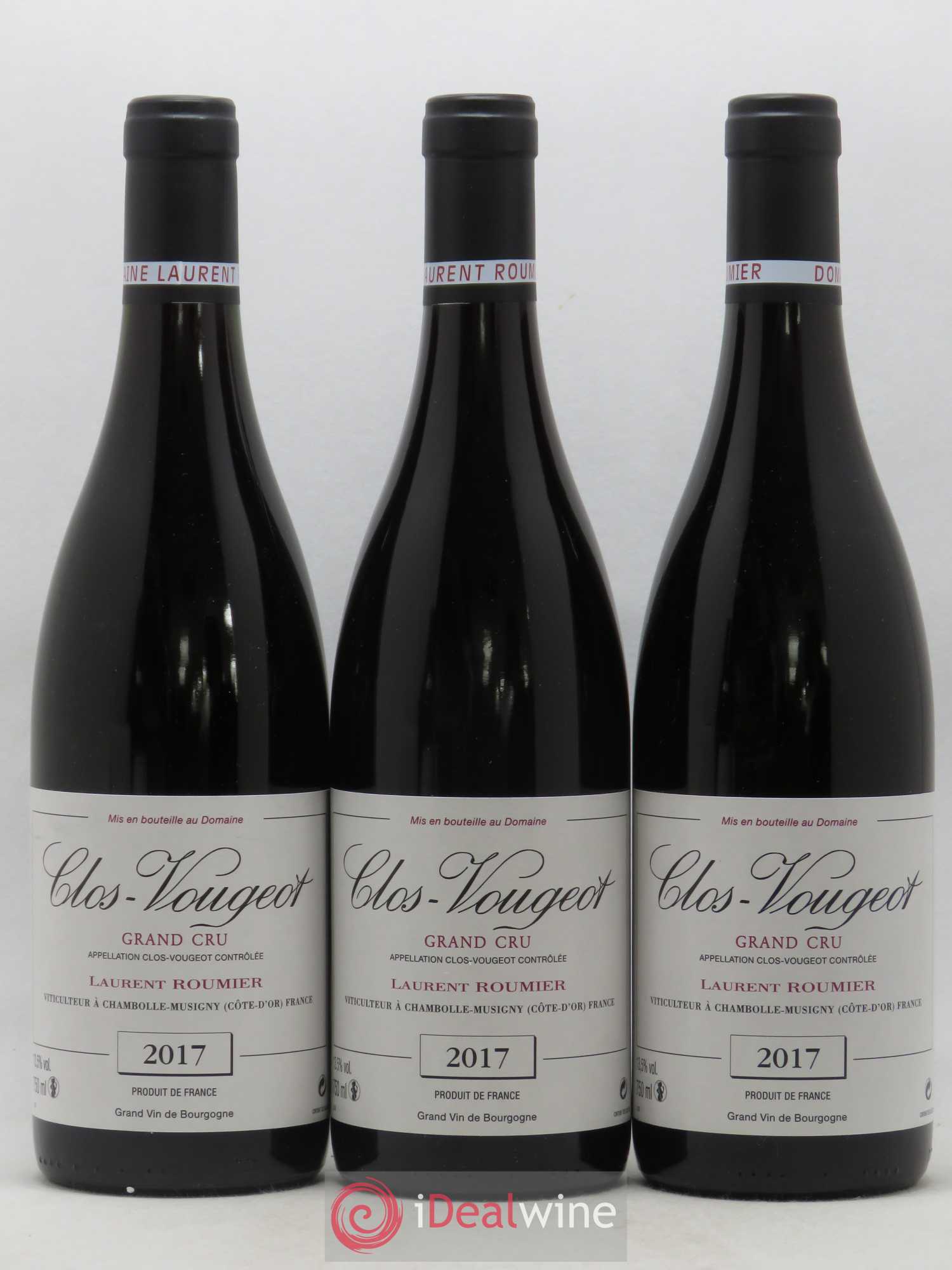 Clos de Vougeot Grand Cru Laurent Roumier 2017 - Lot de 3 bouteilles - 0