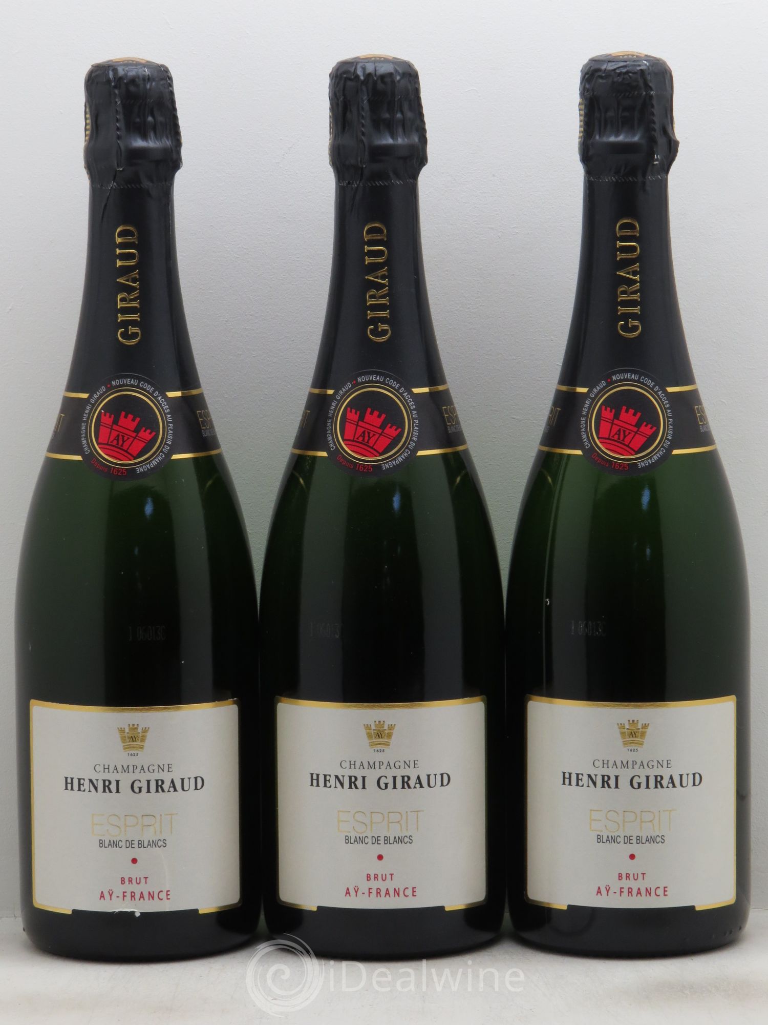 Champagne Esprit de Giraud Blanc de Blancs Brut (sans prix de réserve-no reserve) - Lot of 3 bottles - 0