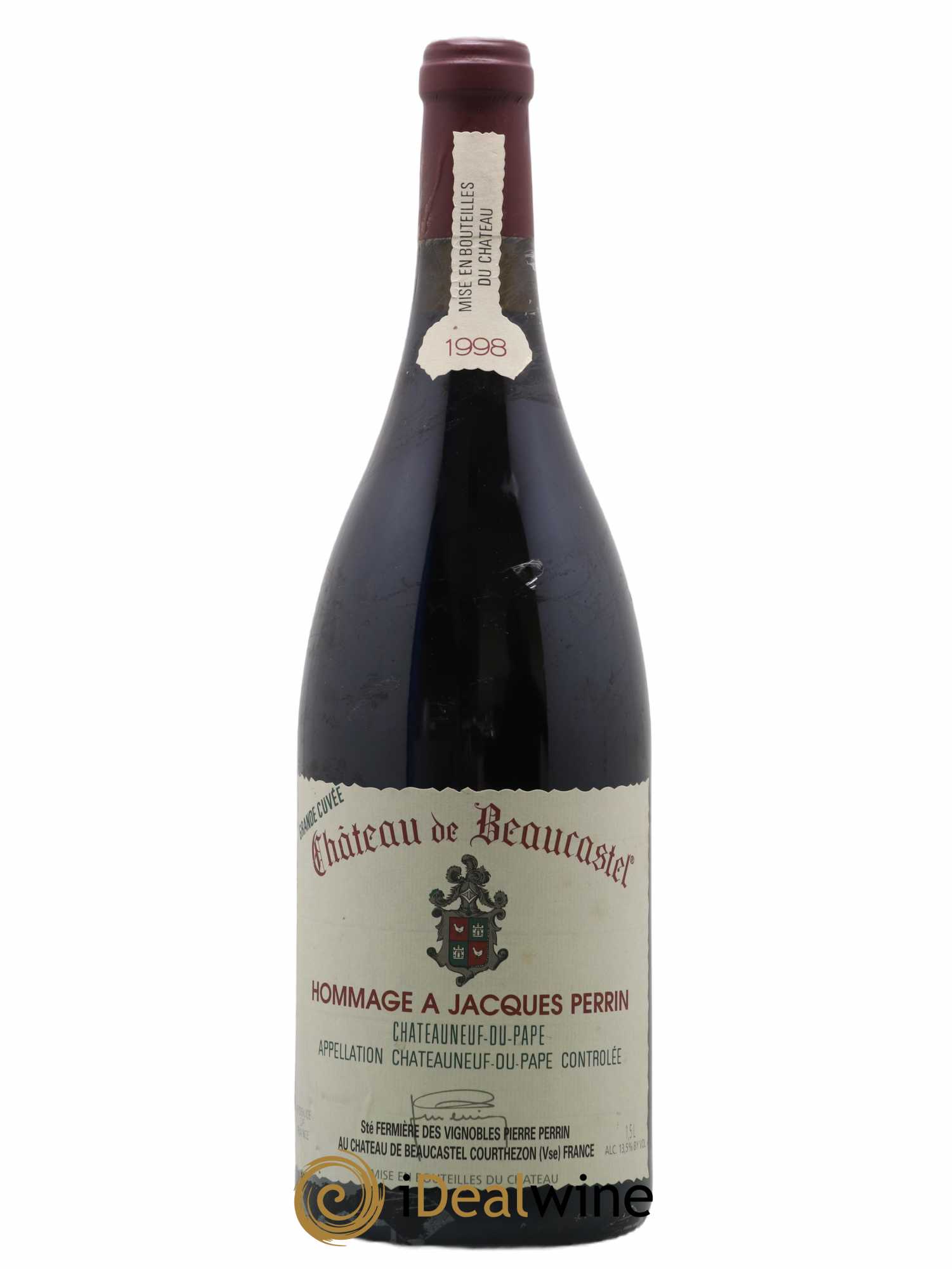 Châteauneuf-du-Pape Château de Beaucastel Hommage à Jacques Perrin Famille Perrin 1998 - Lot de 1 magnum - 0