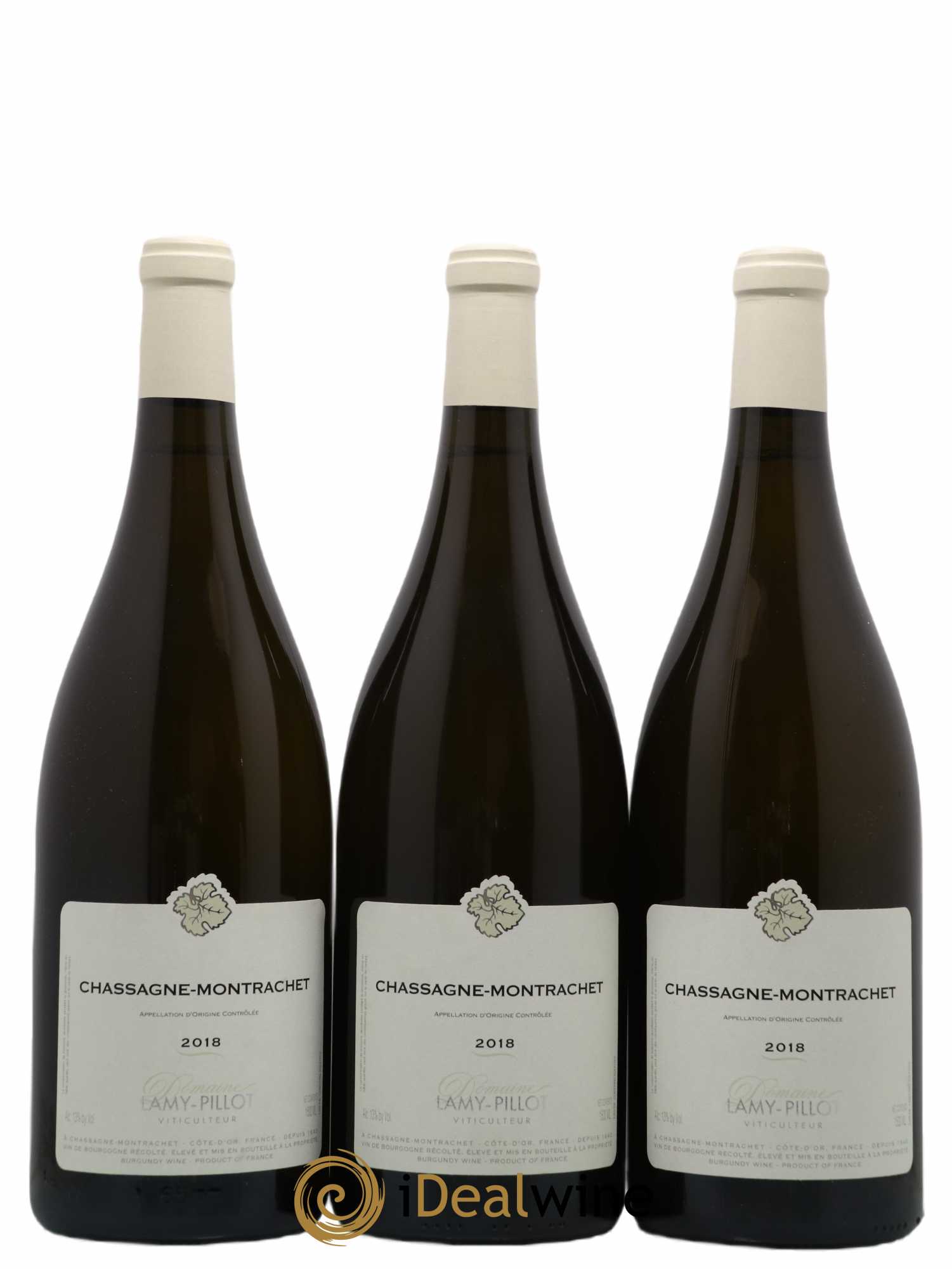 Chassagne-Montrachet Lamy Pillot 2018 - Lot de 3 magnums - 0