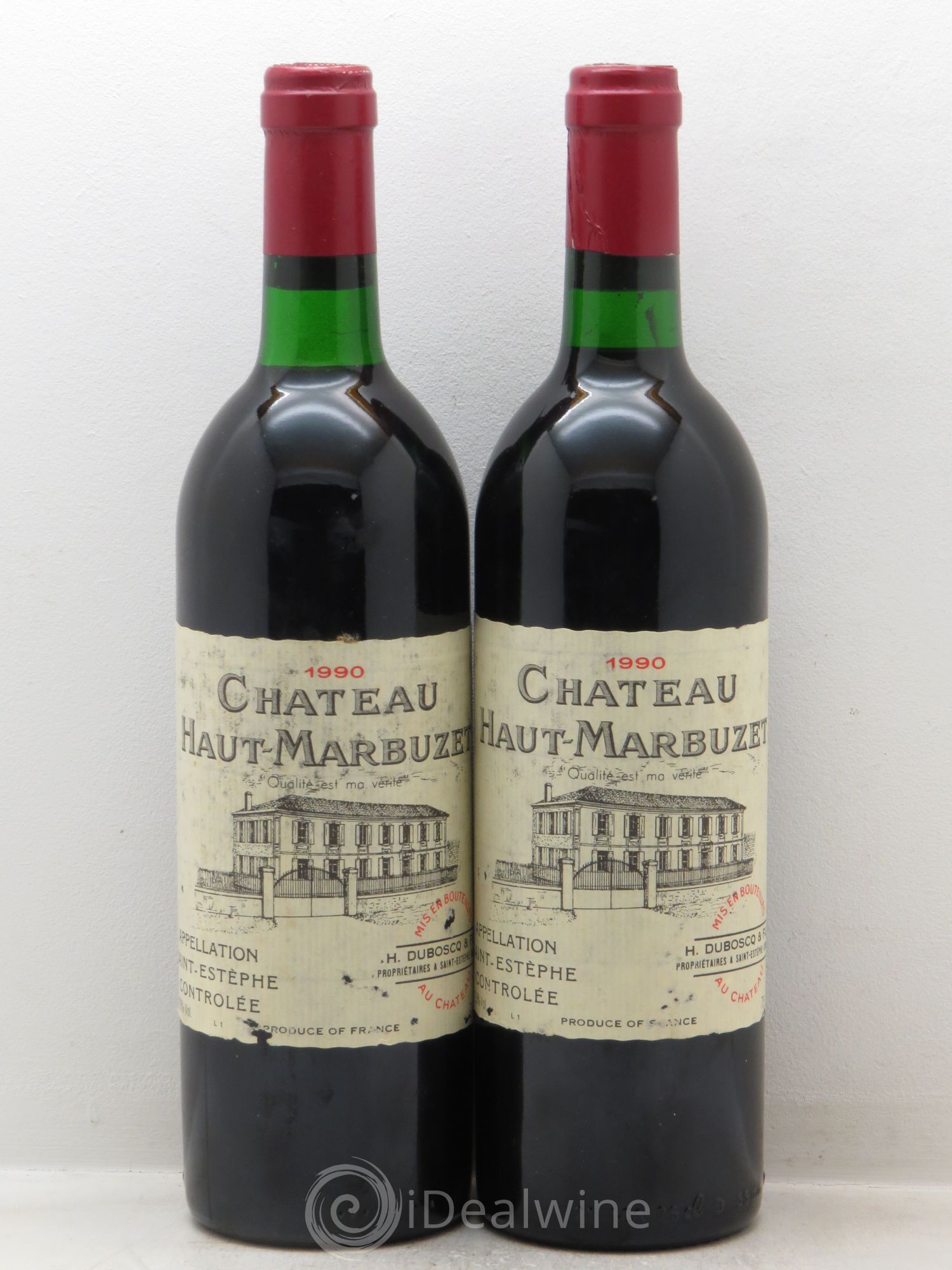 Château Haut Marbuzet 1990 - Lot de 2 bouteilles - 0