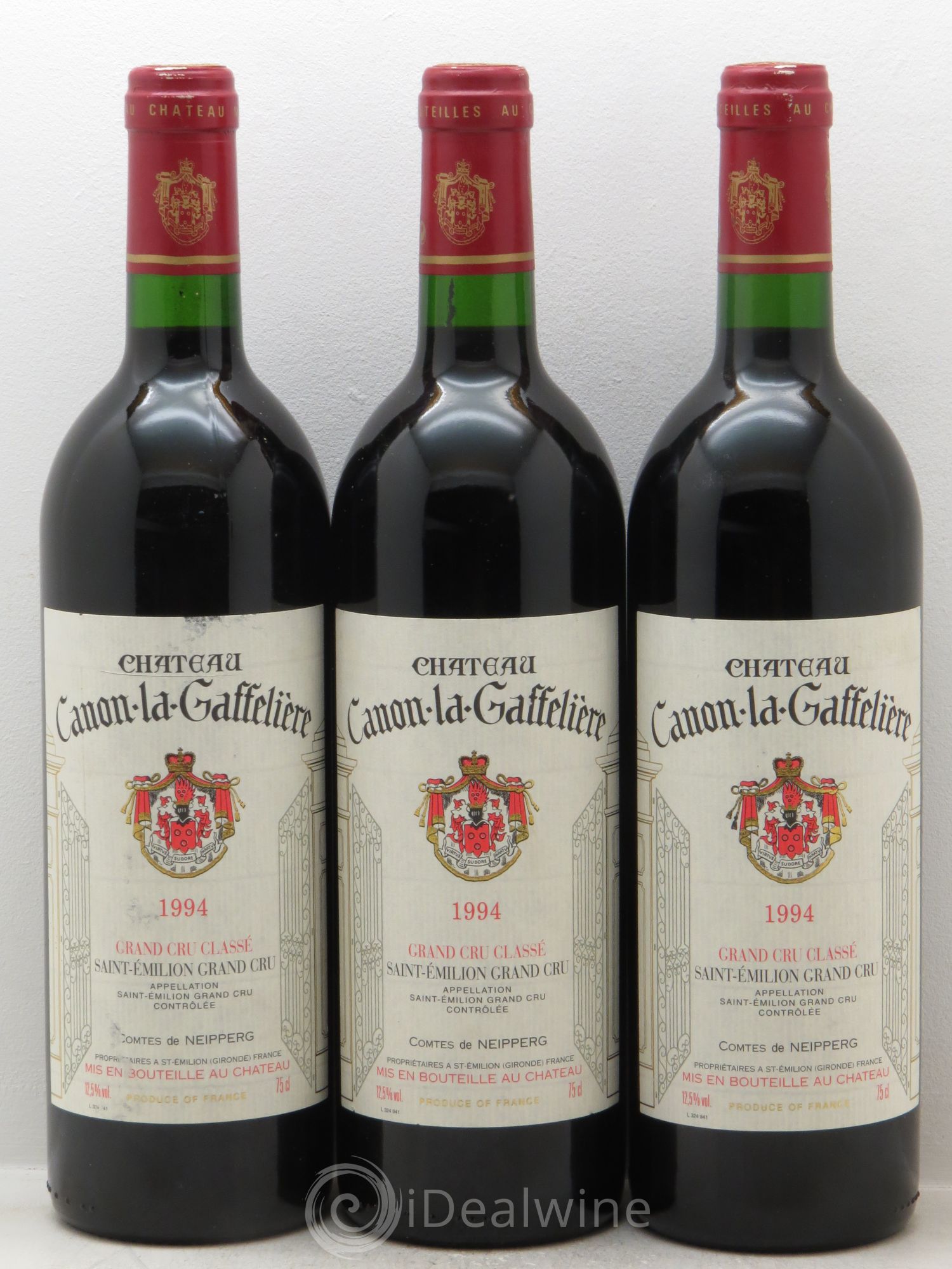 Château Canon la Gaffelière 1er Grand Cru Classé B 1994 - Lot de 3 bouteilles - 0