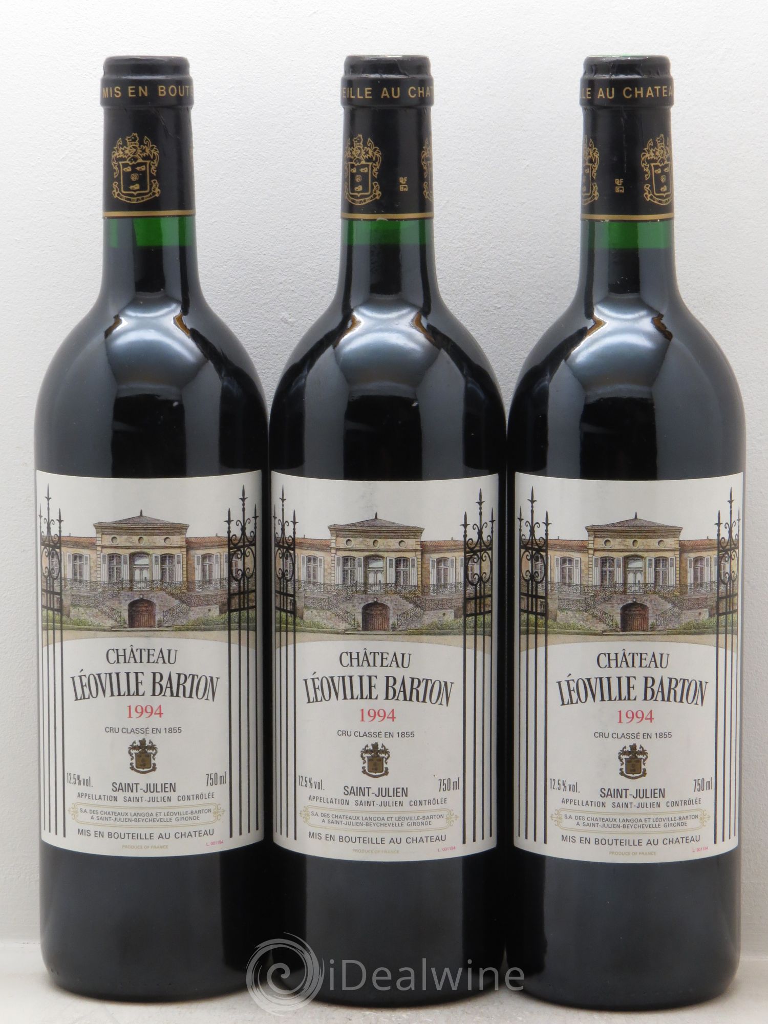 Château Léoville Barton 2ème Grand Cru Classé 1994 - Lot de 3 bouteilles - 0
